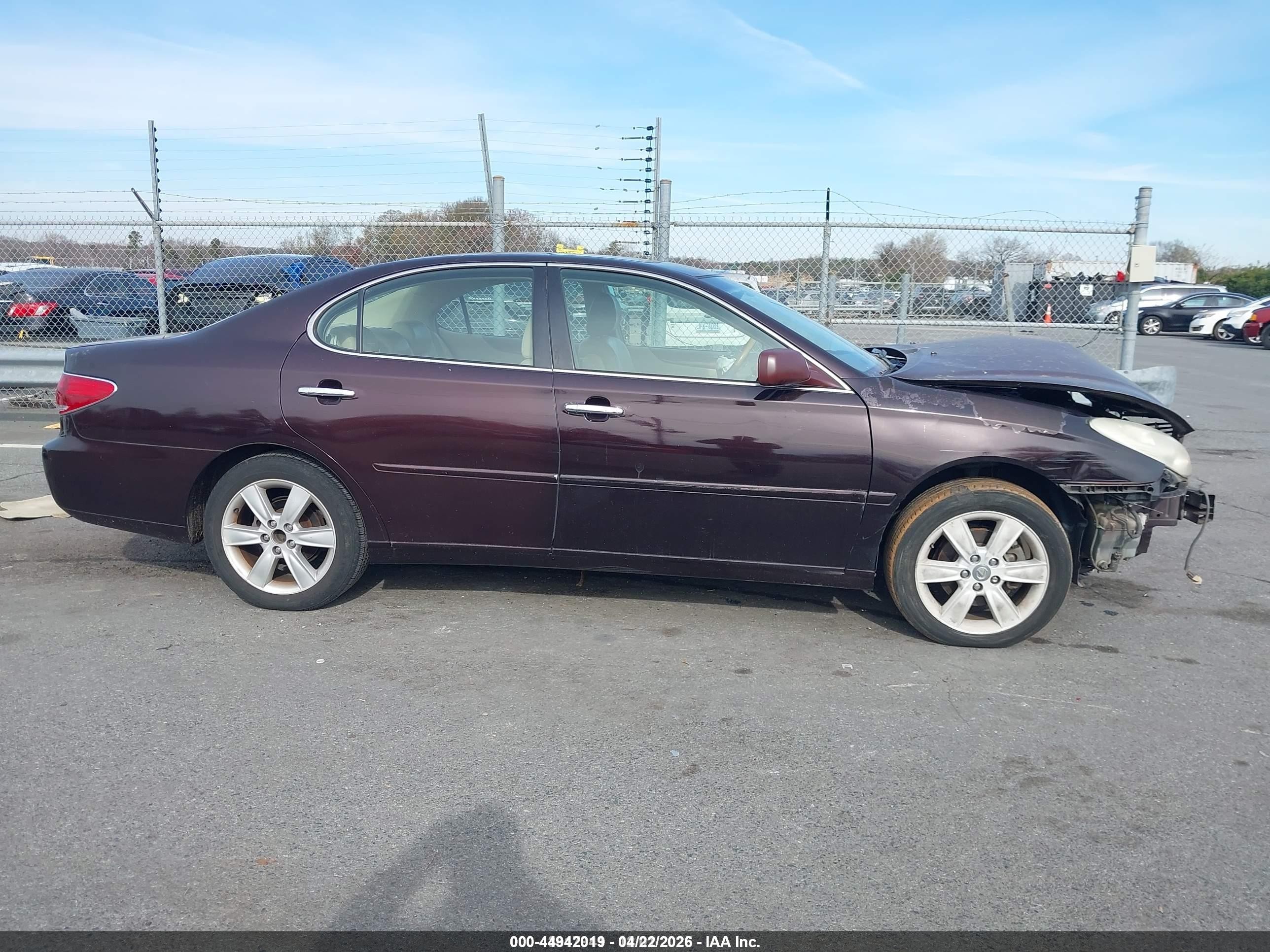 2006 Lexus Es 330   Бордовый vin: JTHBA30G465159554