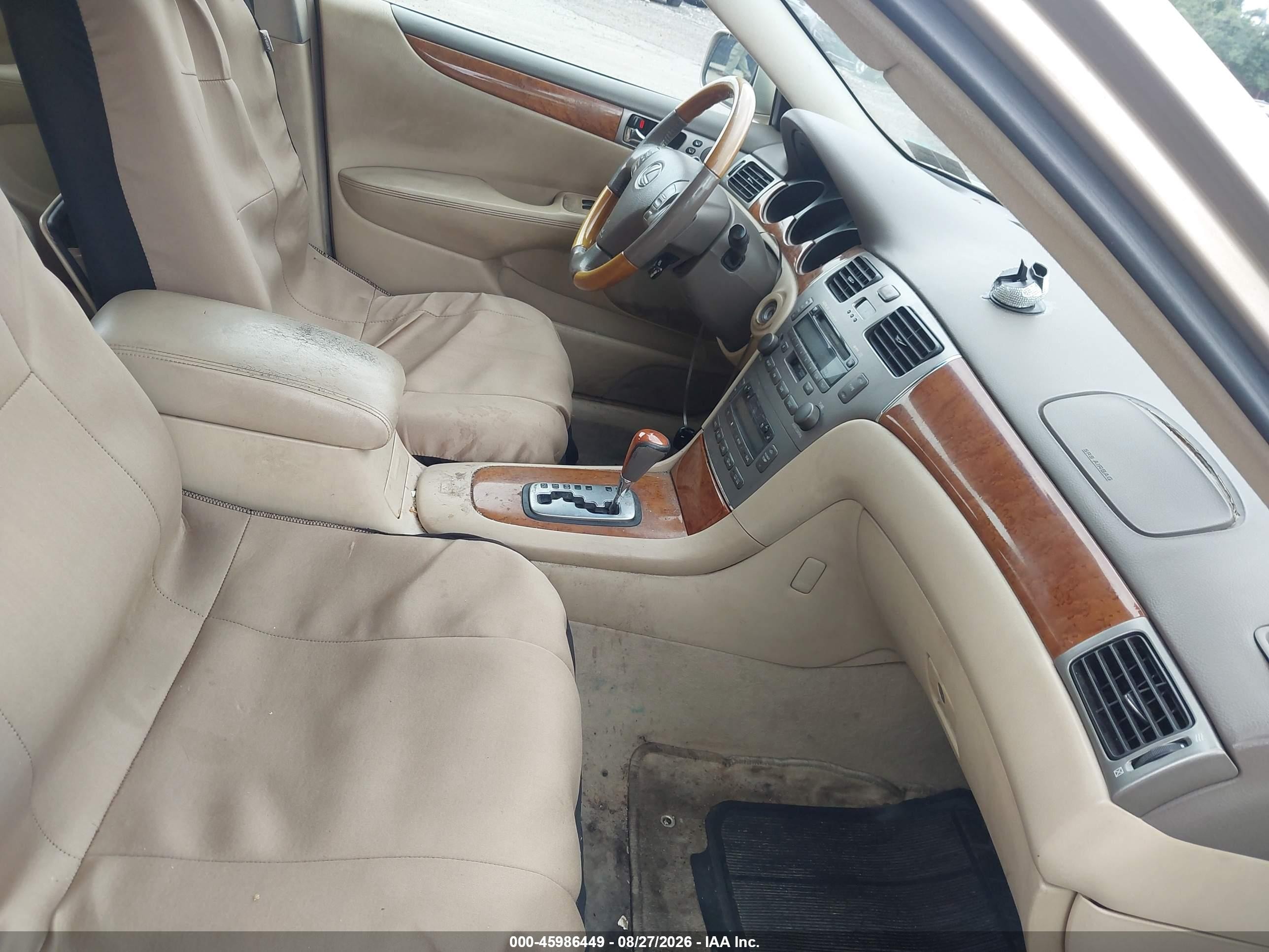 2006 Lexus Es 330 Золотой vin: JTHBA30G465168707