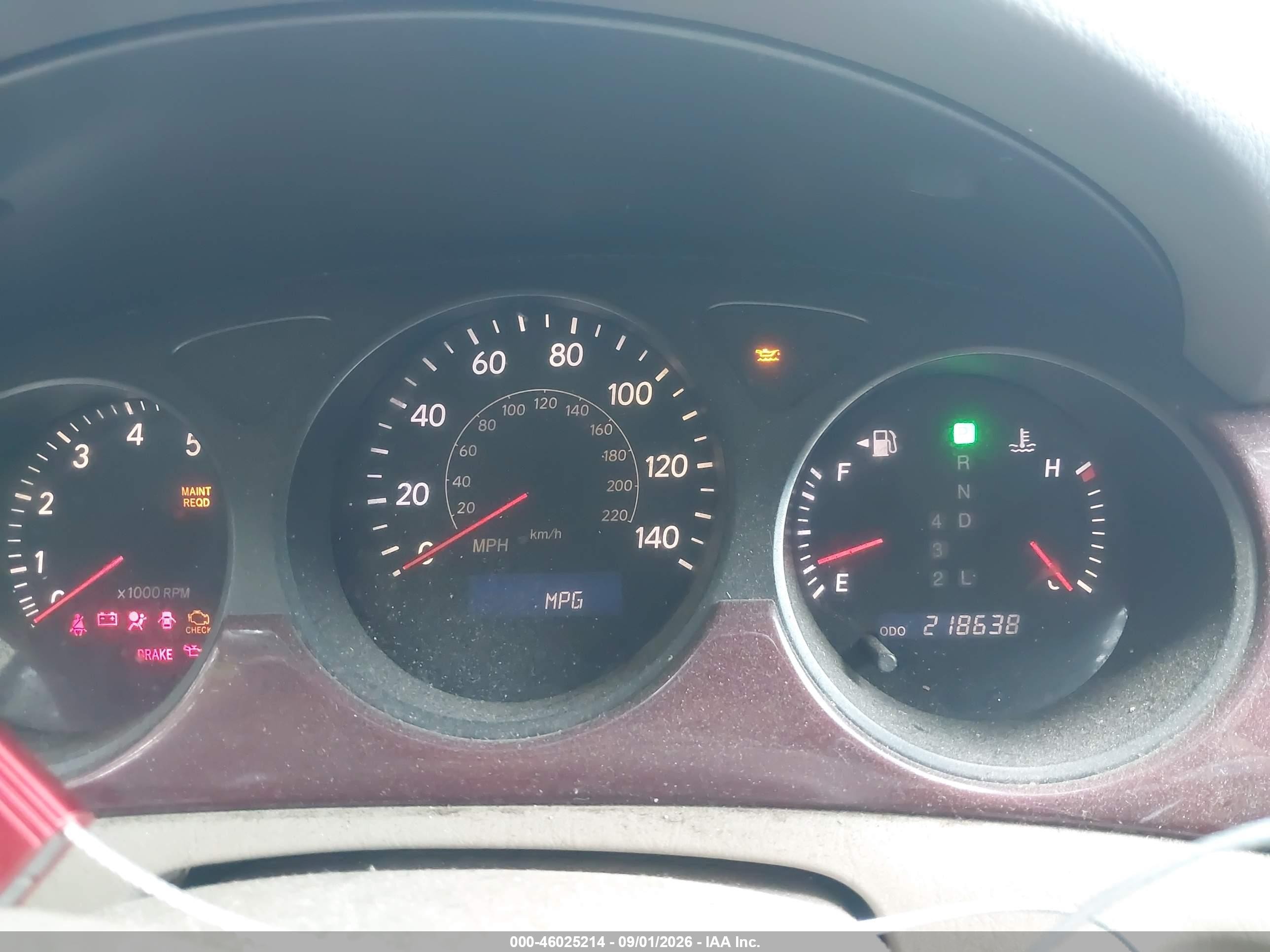 2004 Lexus Es 330 Gold vin: JTHBA30G540013884