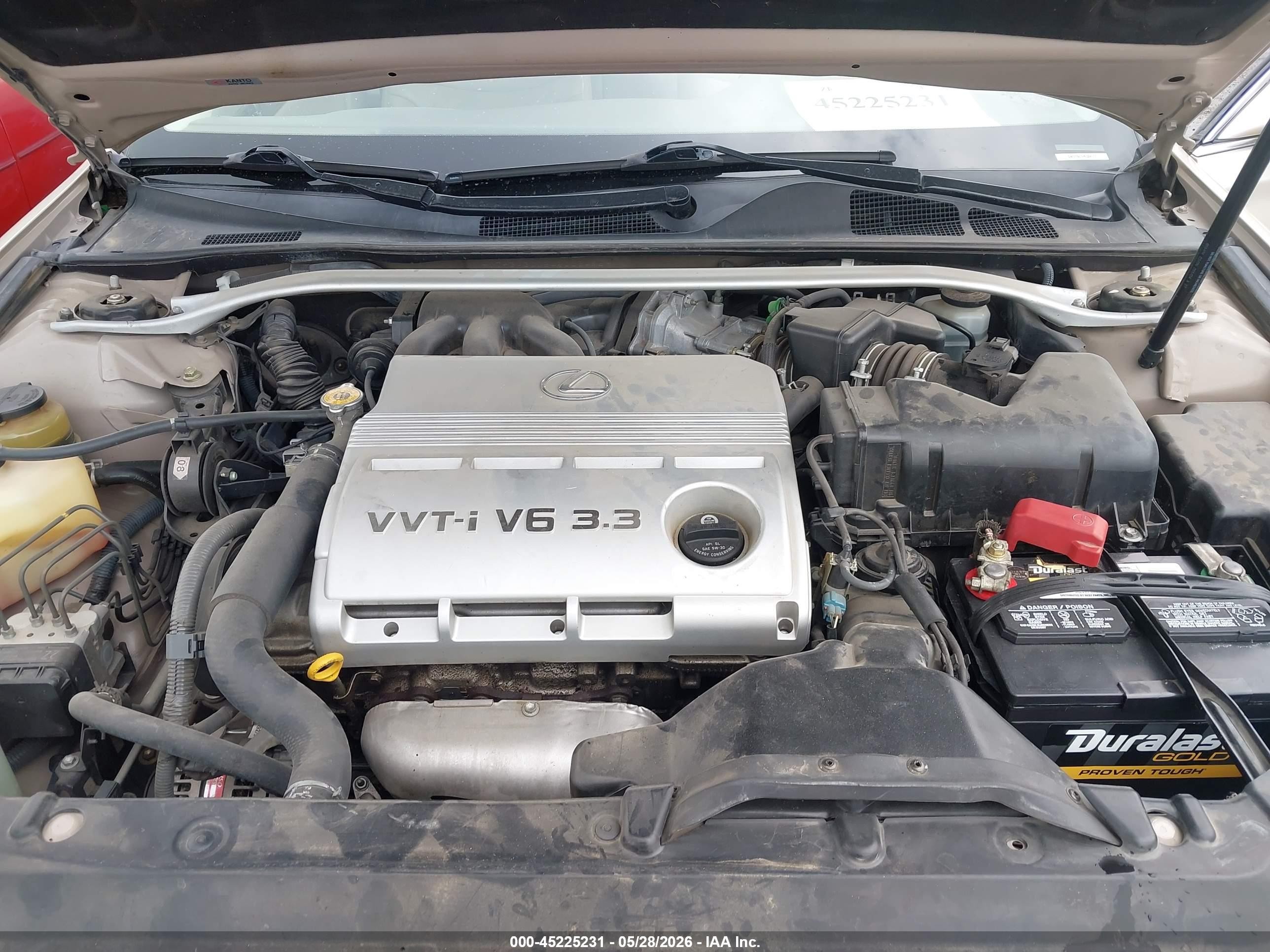 2004 Lexus Es 330 Cream vin: JTHBA30G545038495