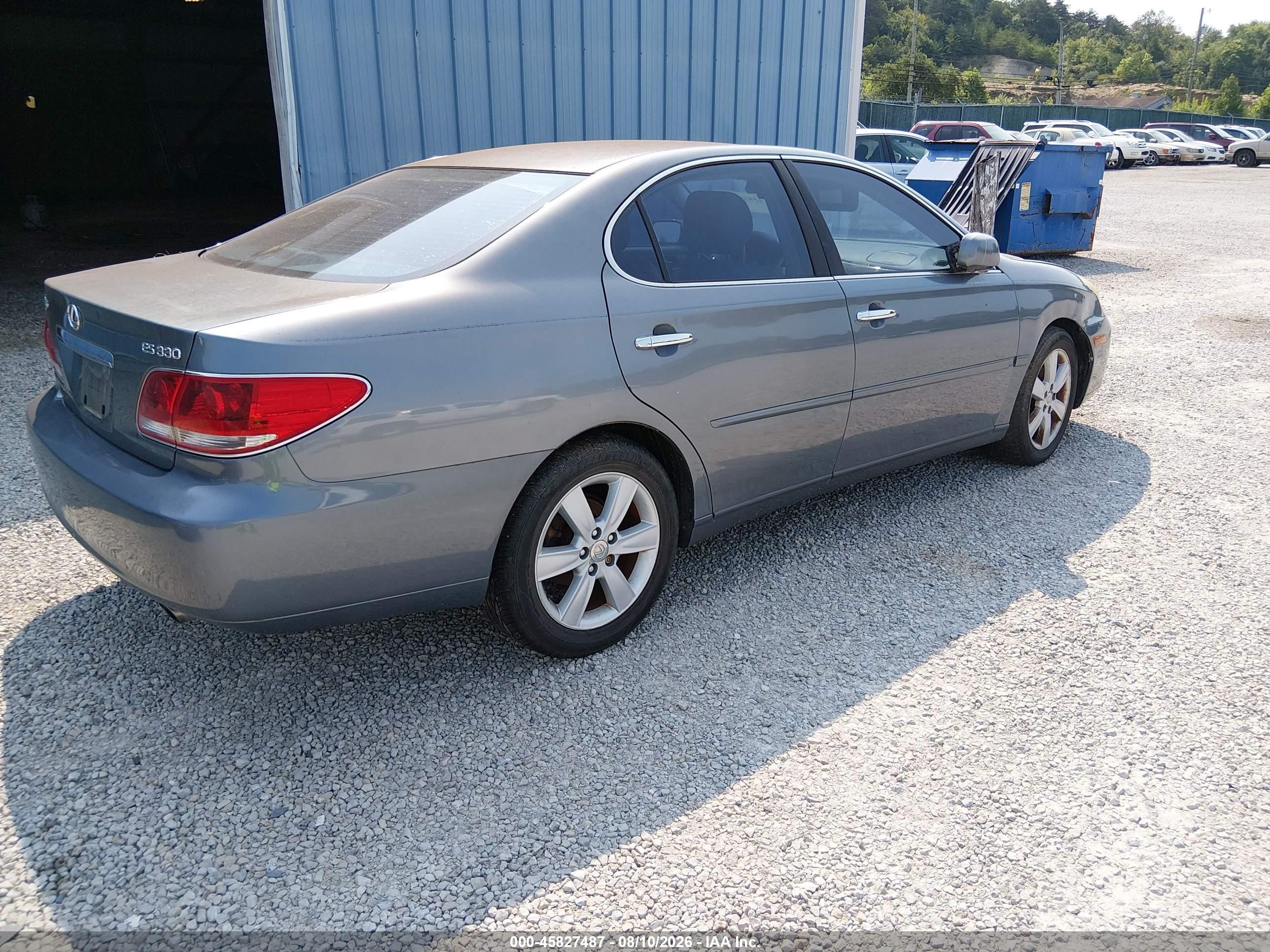 2005 Lexus Es 330 Gray vin: JTHBA30G555104206