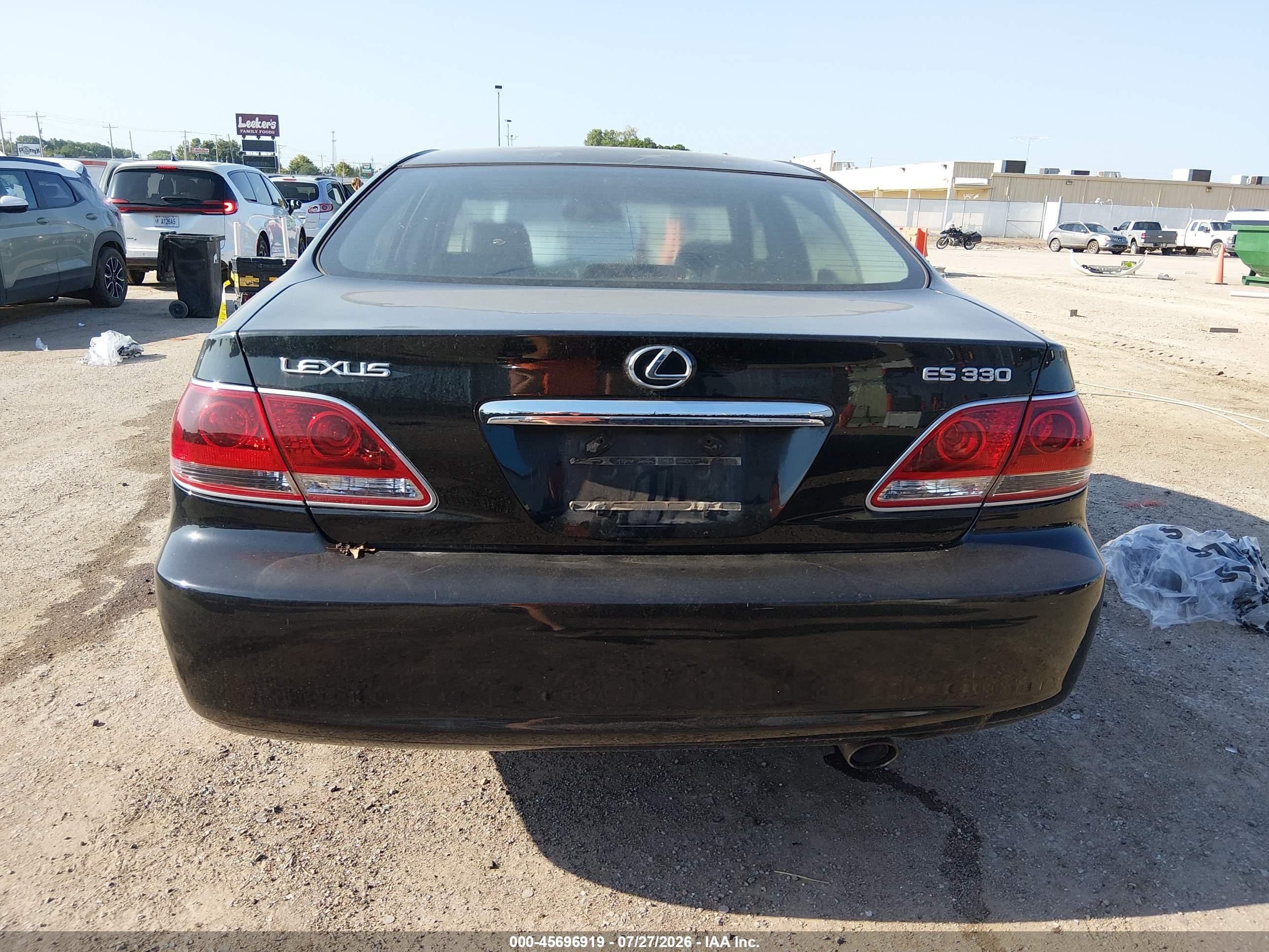 2006 Lexus Es 330   Black vin: JTHBA30G565165377