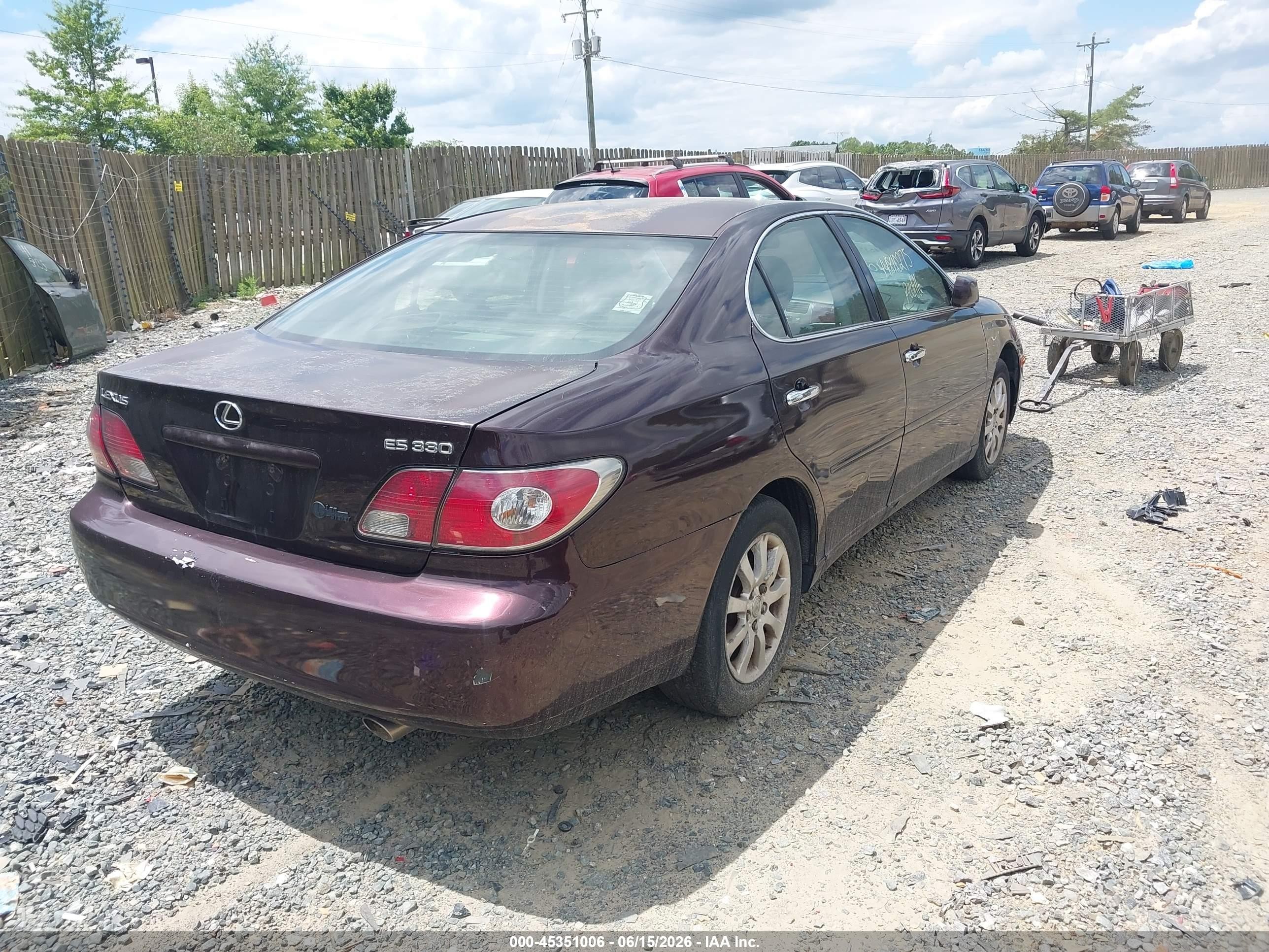 2004 Lexus Es 330   Brown vin: JTHBA30G640002067