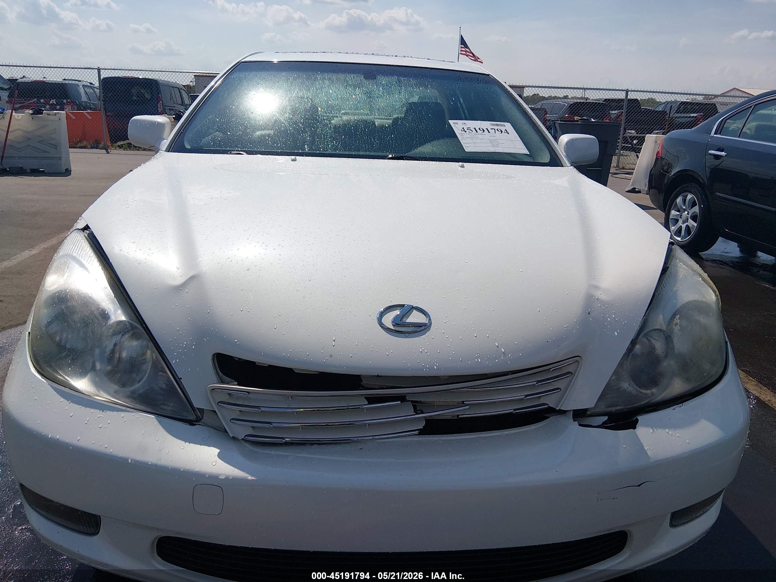 2004 Lexus Es 330 White vin: JTHBA30G640020438