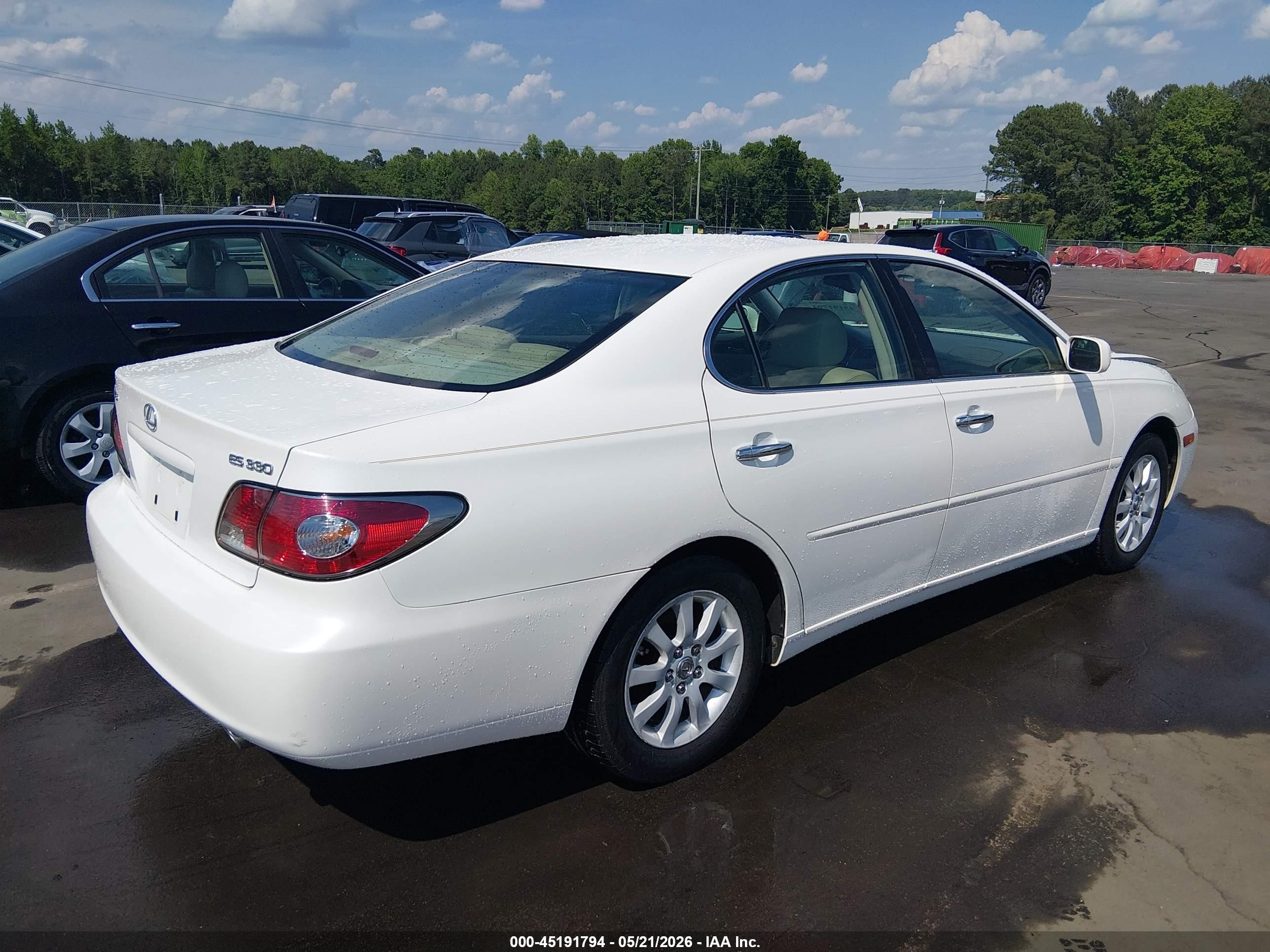 2004 Lexus Es 330 White vin: JTHBA30G640020438