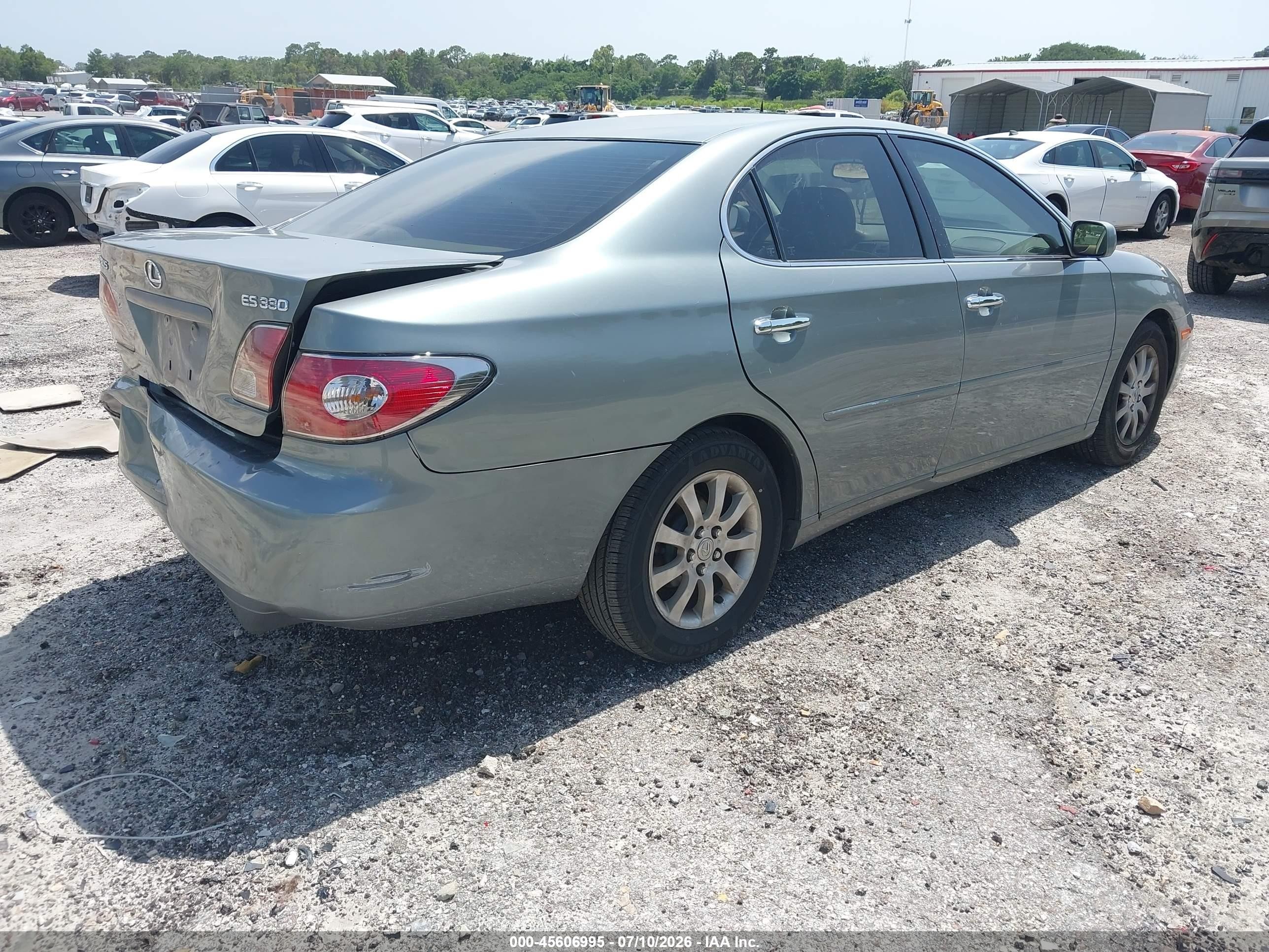 2004 Lexus Es 330   Зеленый vin: JTHBA30G645004372