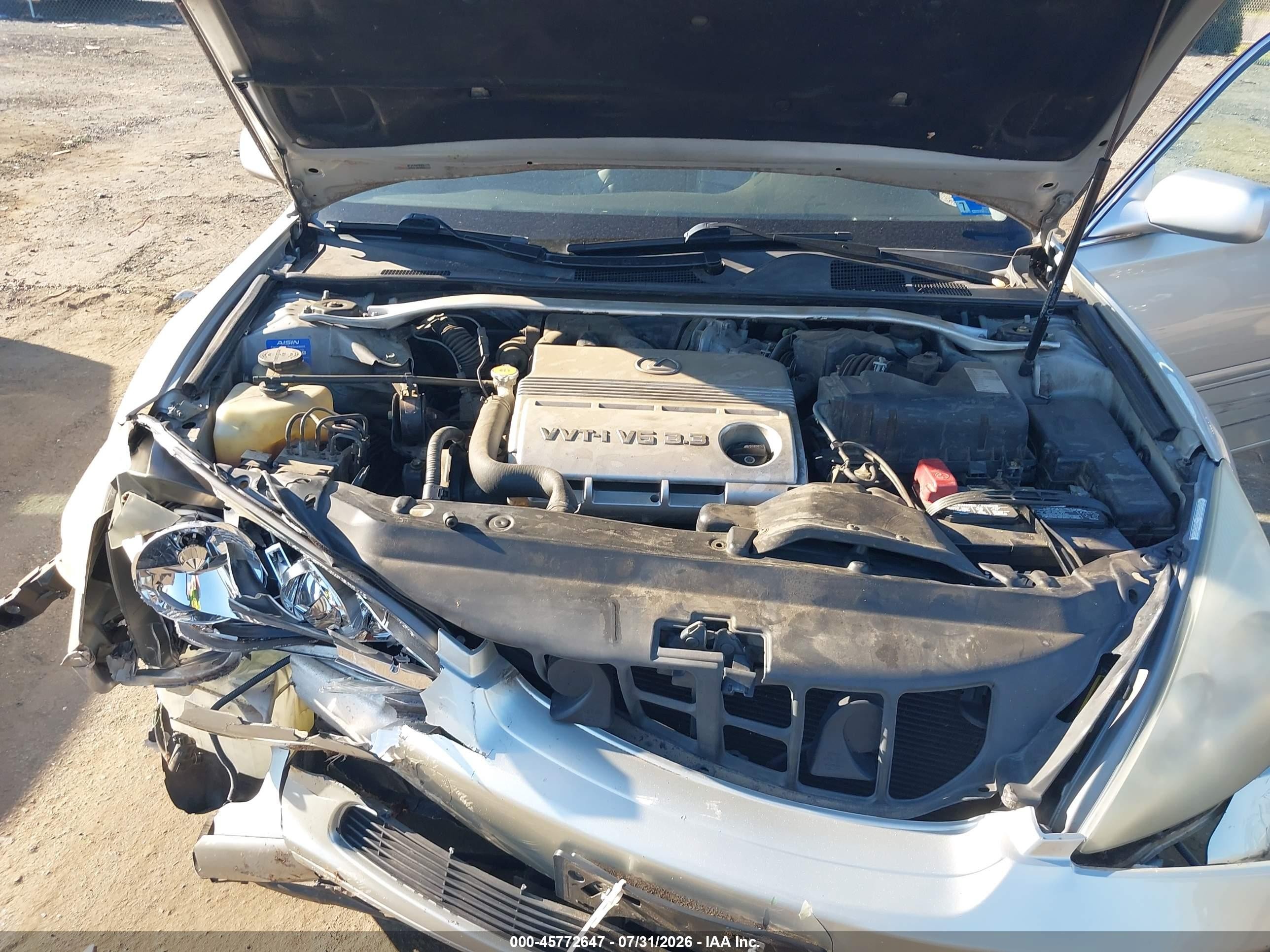2004 Lexus Es 330   Silver vin: JTHBA30G645007272