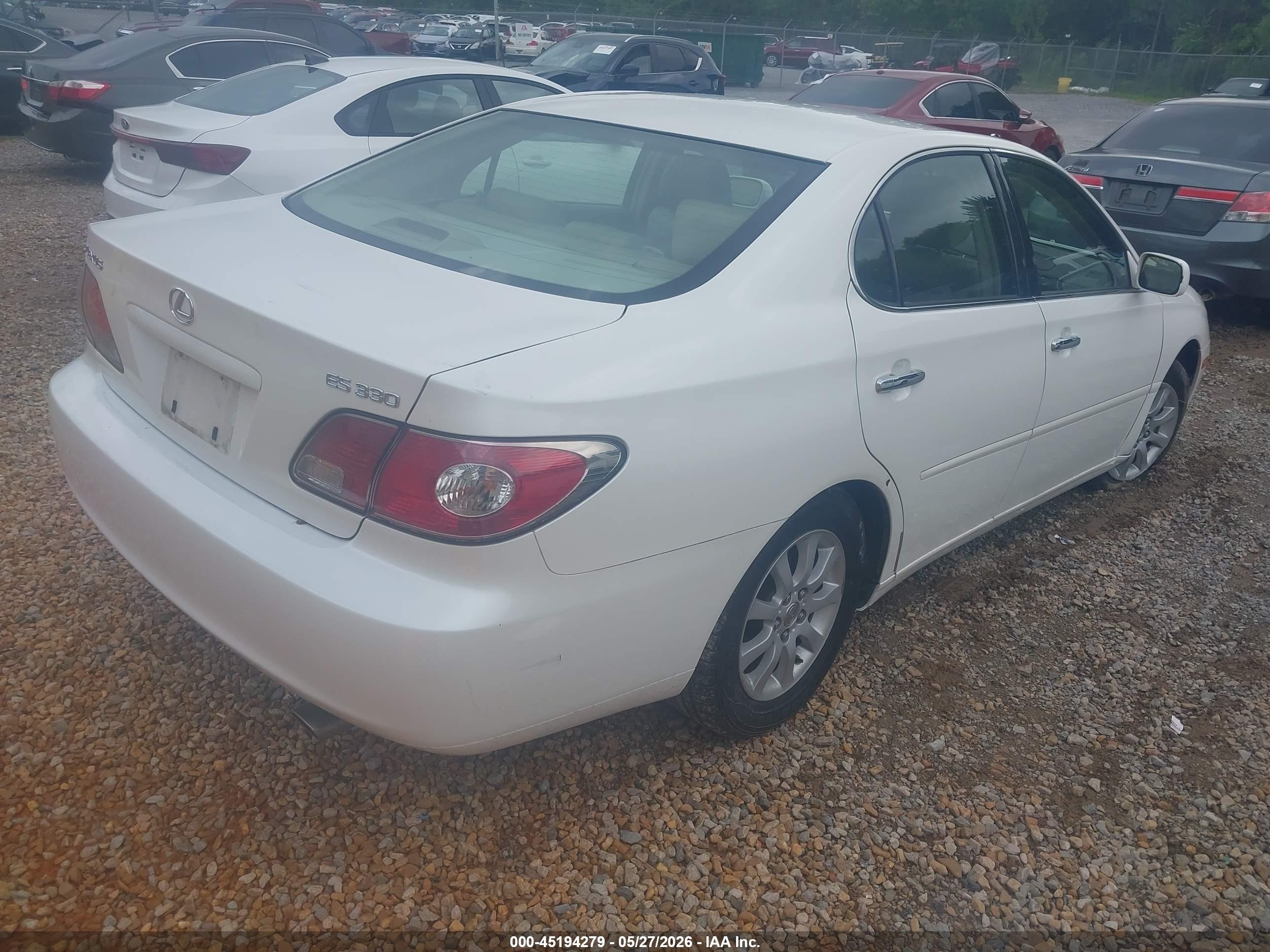2004 Lexus Es 330 White vin: JTHBA30G645008289