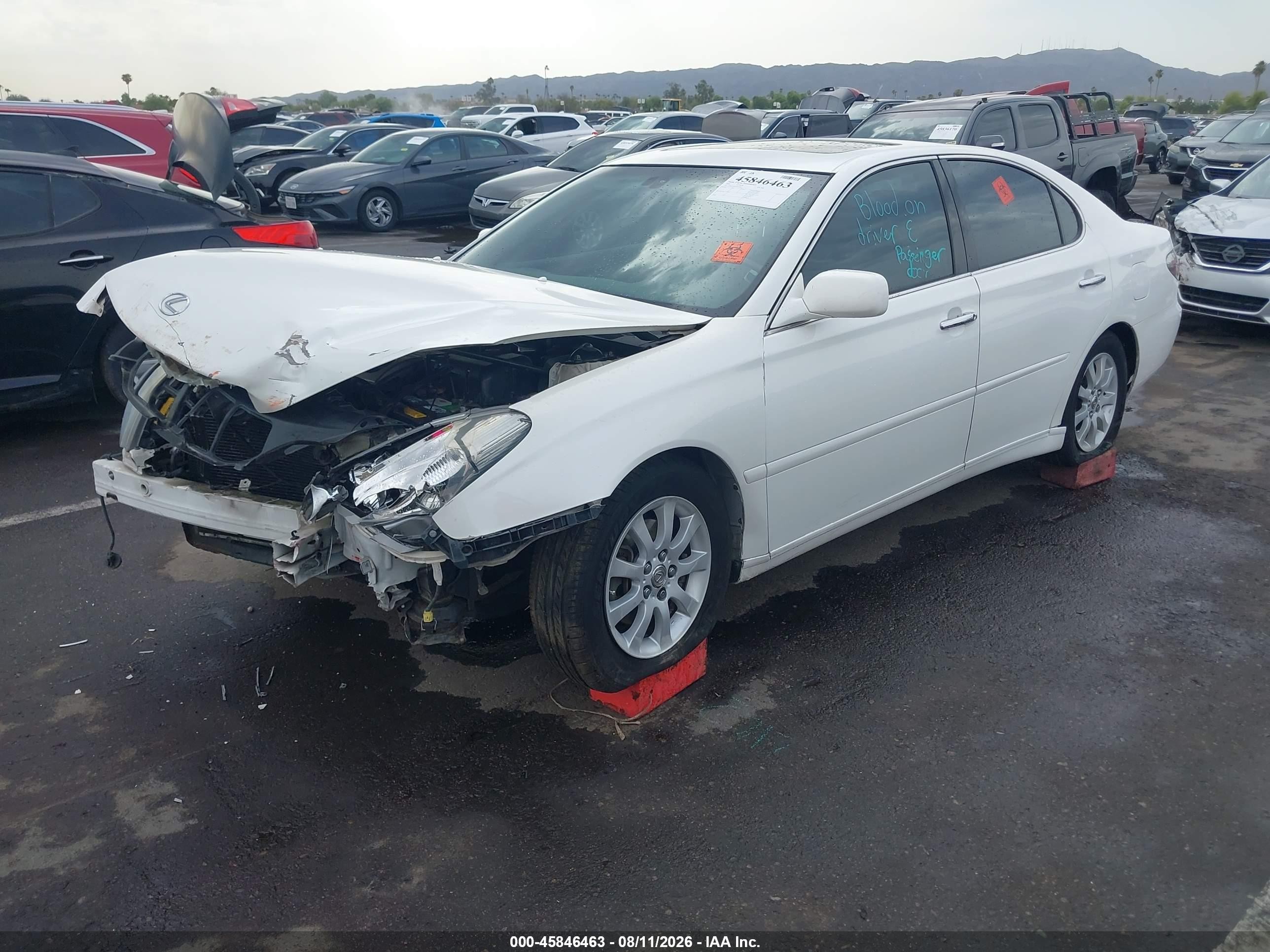 2004 Lexus Es 330   White vin: JTHBA30G645010804
