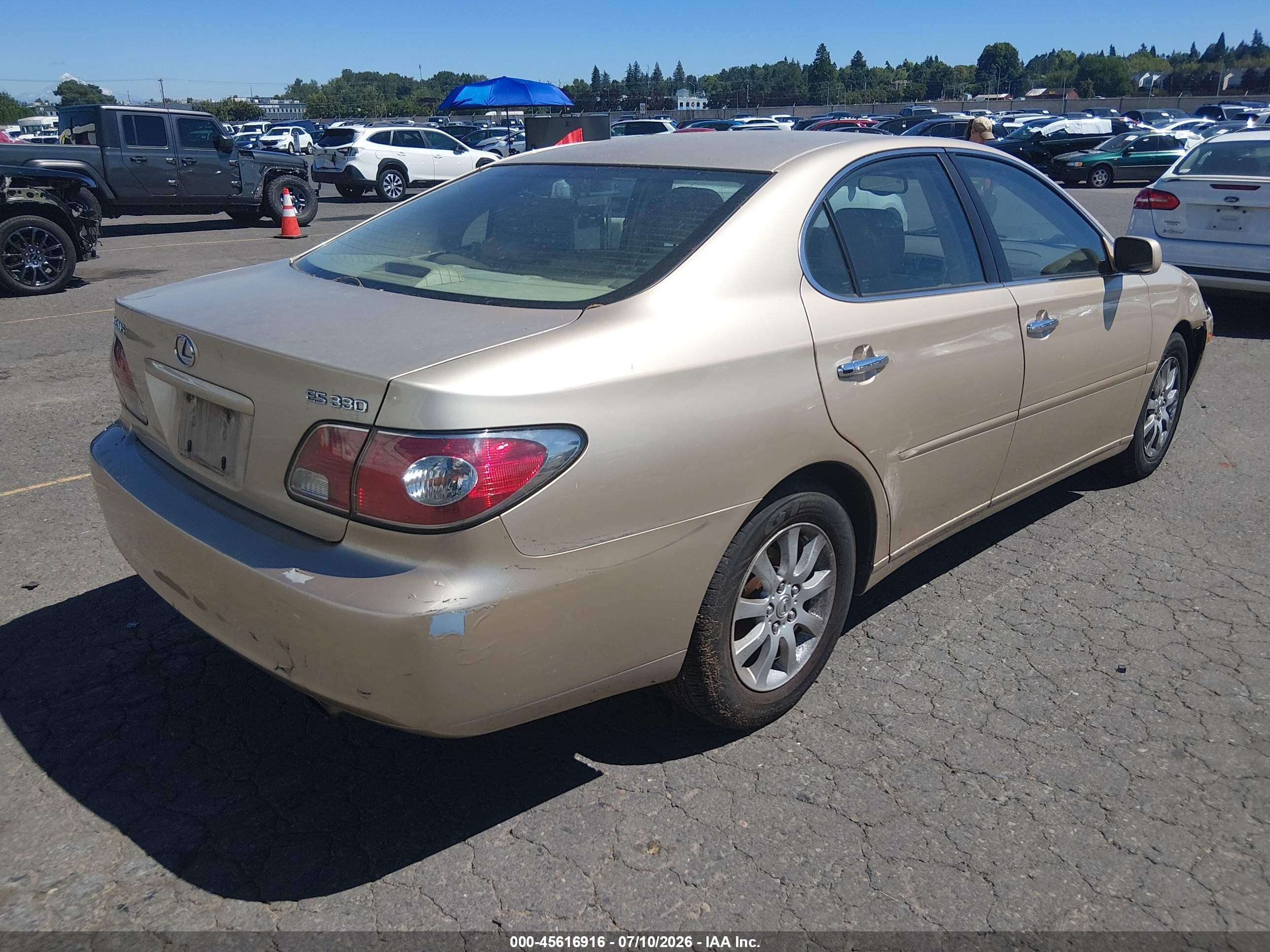 2004 Lexus Es 330   Gold vin: JTHBA30G645020197