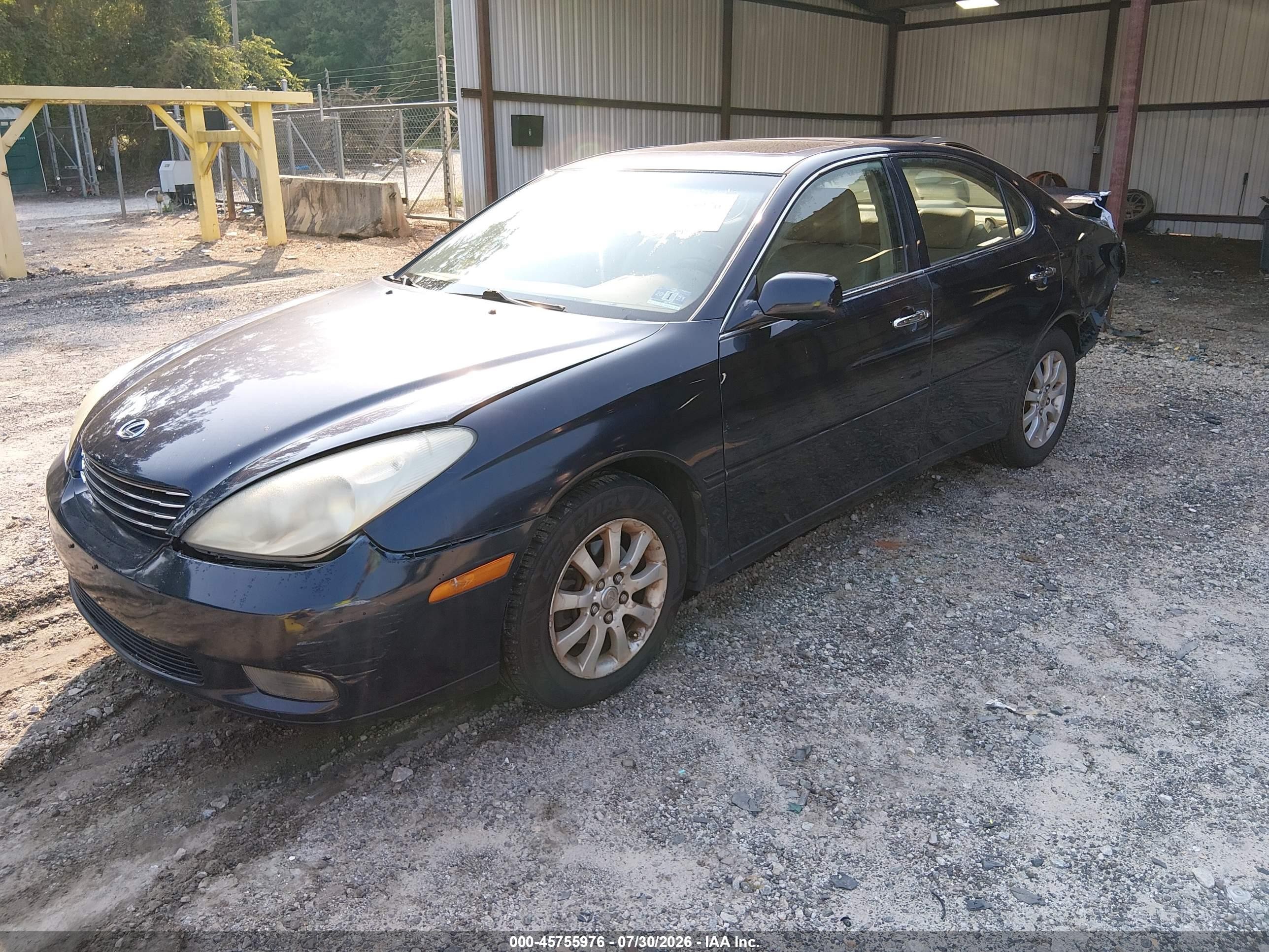 2004 Lexus Es 330 Blue vin: JTHBA30G645044726