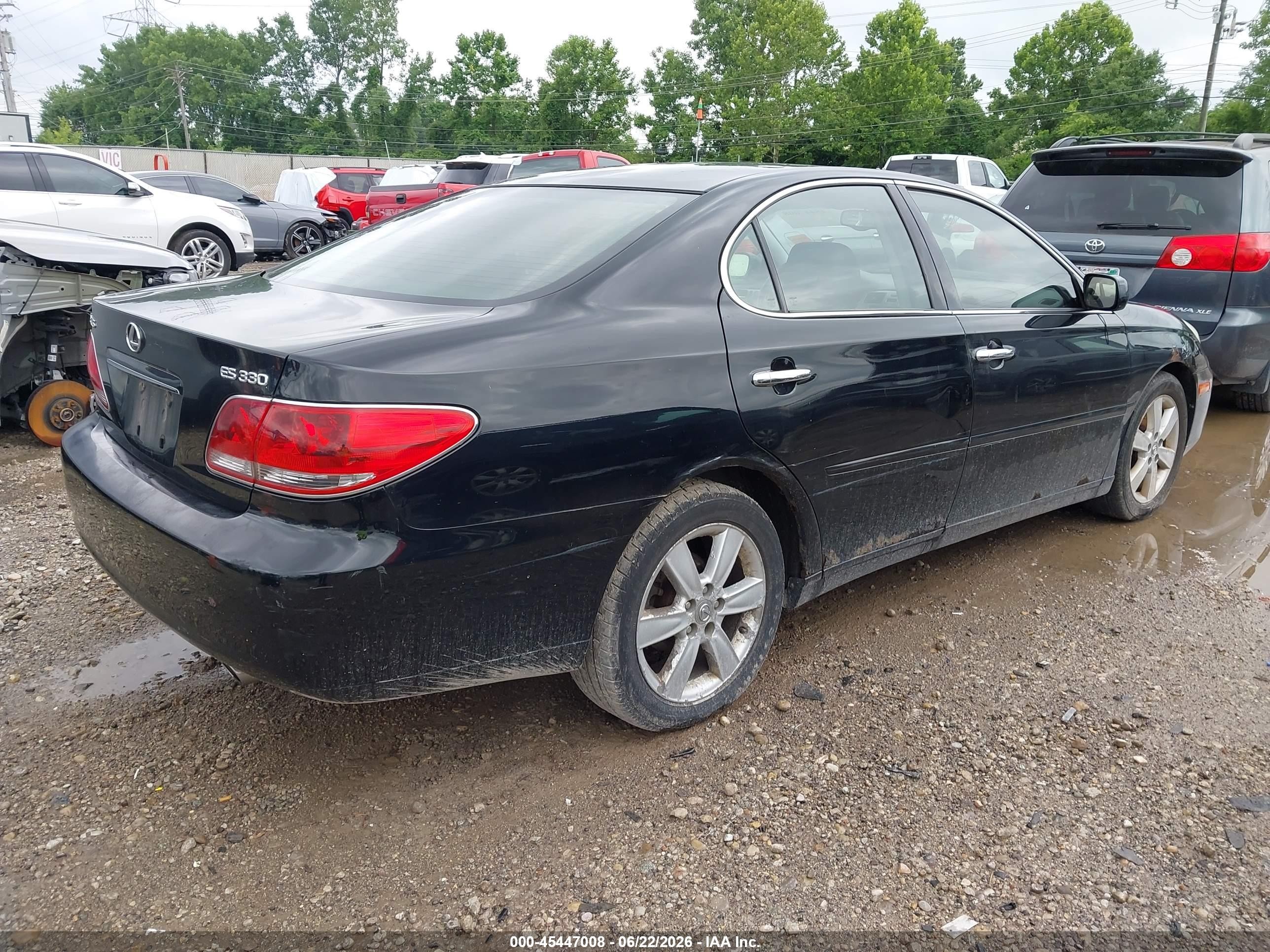 2005 Lexus Es 330   Black vin: JTHBA30G655062077