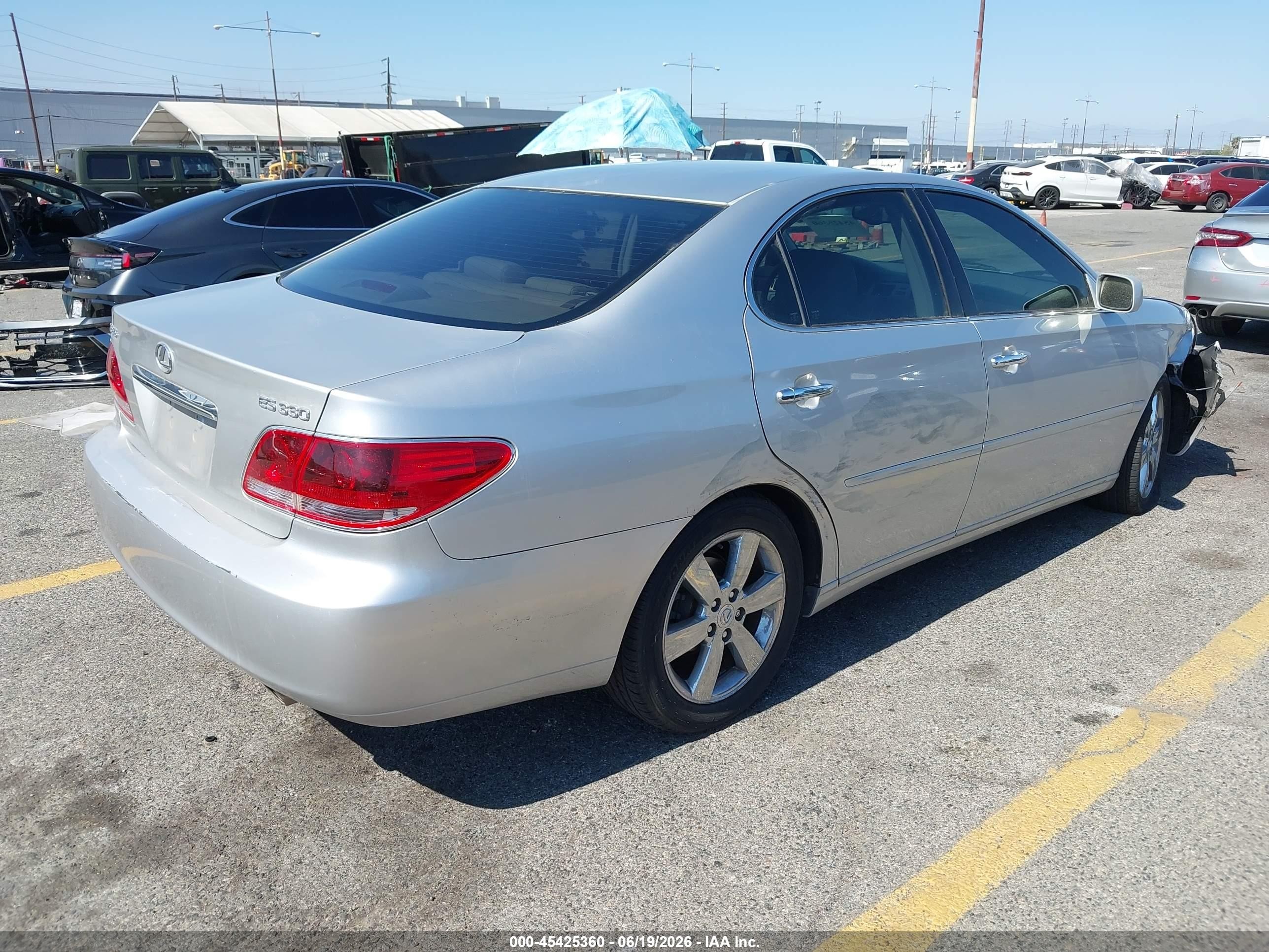 2005 Lexus Es 330 Gray vin: JTHBA30G655068977