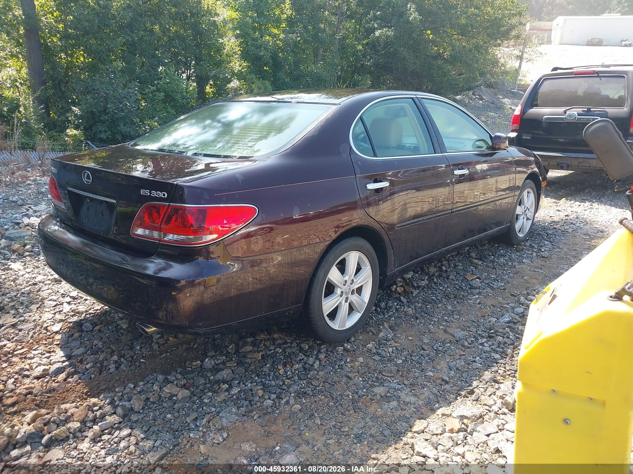 2005 Lexus Es 330   Burgundy vin: JTHBA30G655122570