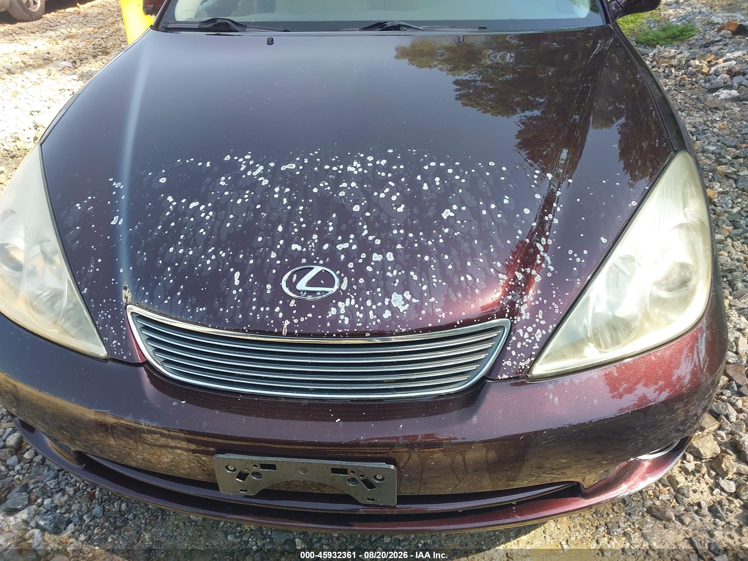 2005 Lexus Es 330   Burgundy vin: JTHBA30G655122570