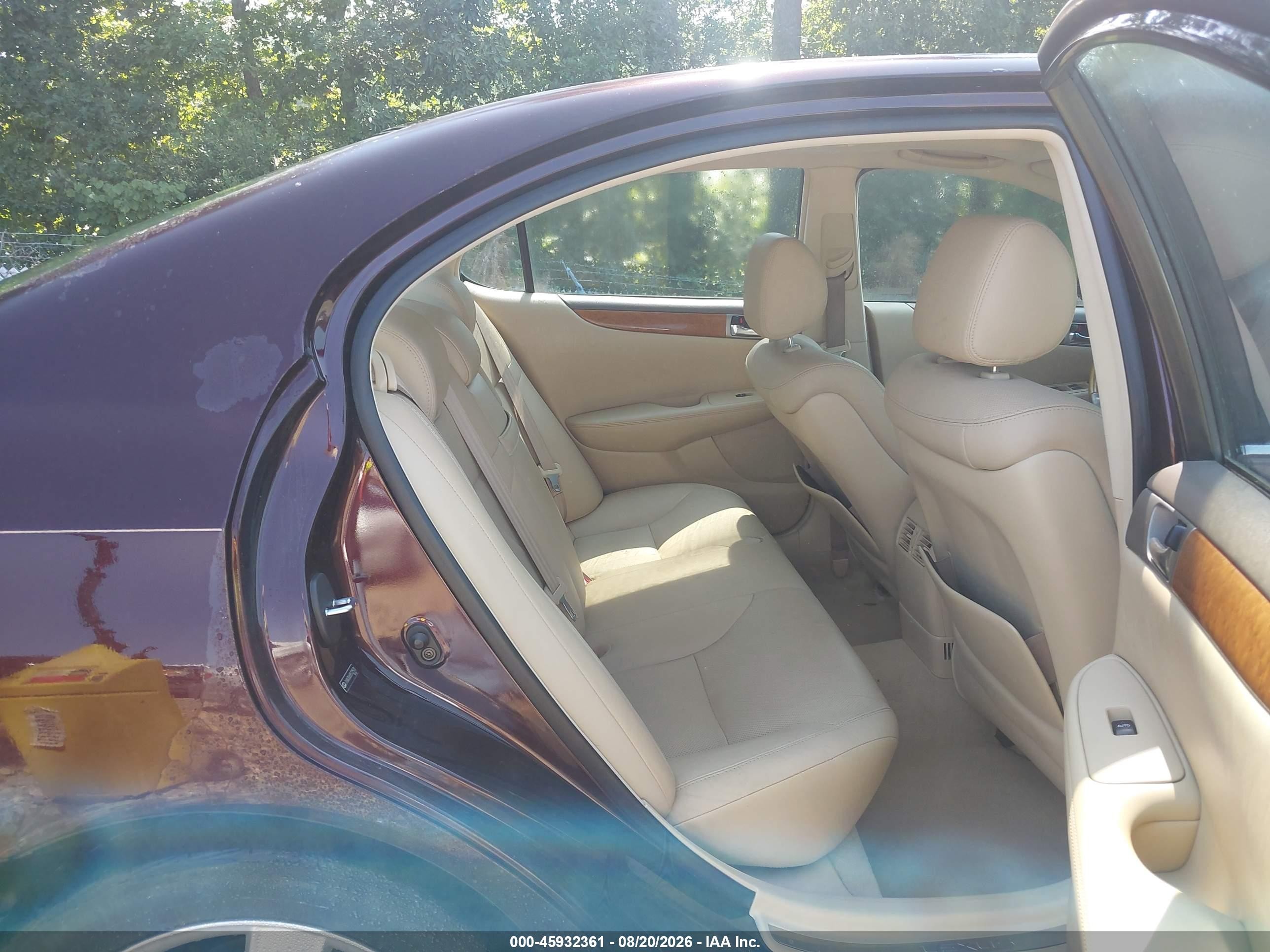 2005 Lexus Es 330   Burgundy vin: JTHBA30G655122570