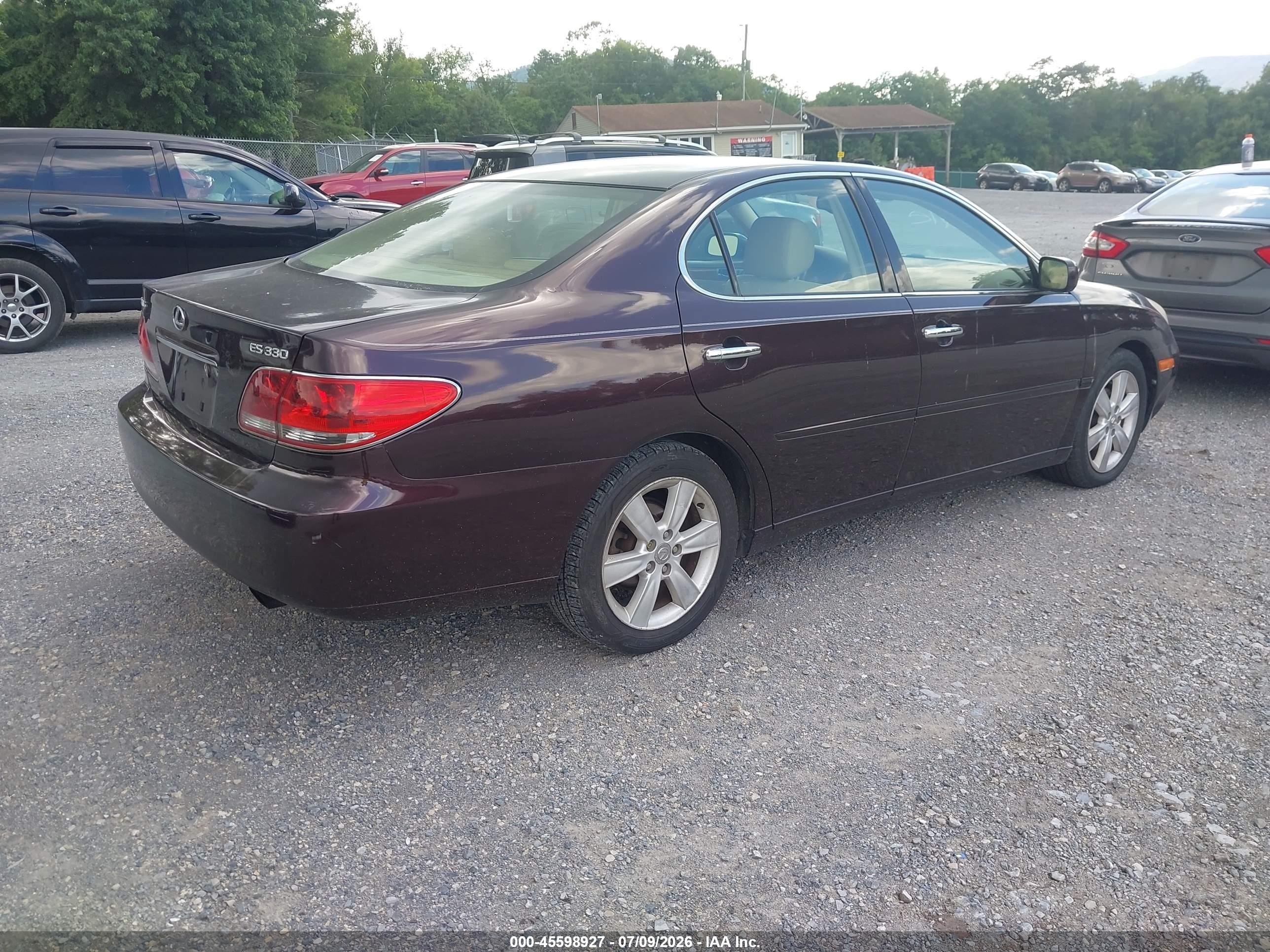 2005 Lexus Es 330   Red vin: JTHBA30G655136775
