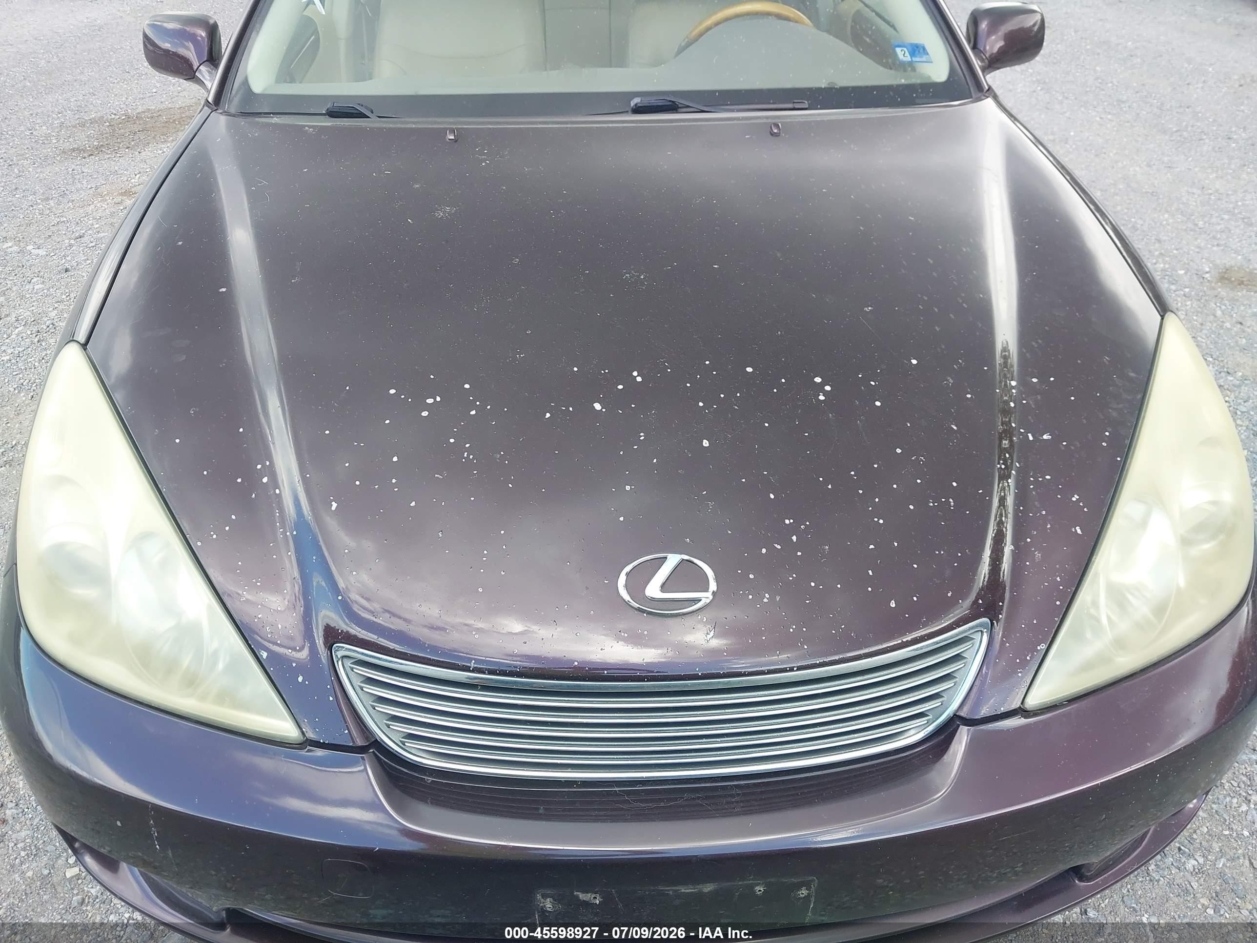 2005 Lexus Es 330   Red vin: JTHBA30G655136775