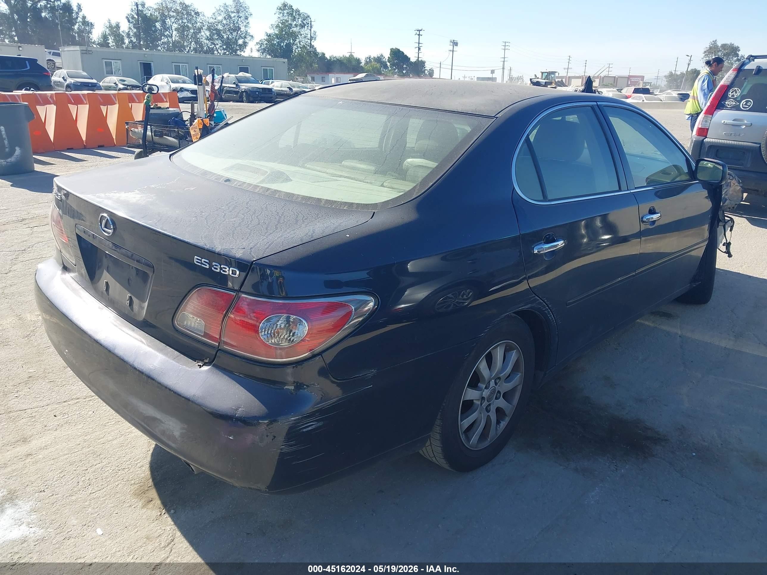 2004 Lexus Es 330 Dark Blue vin: JTHBA30G740008573