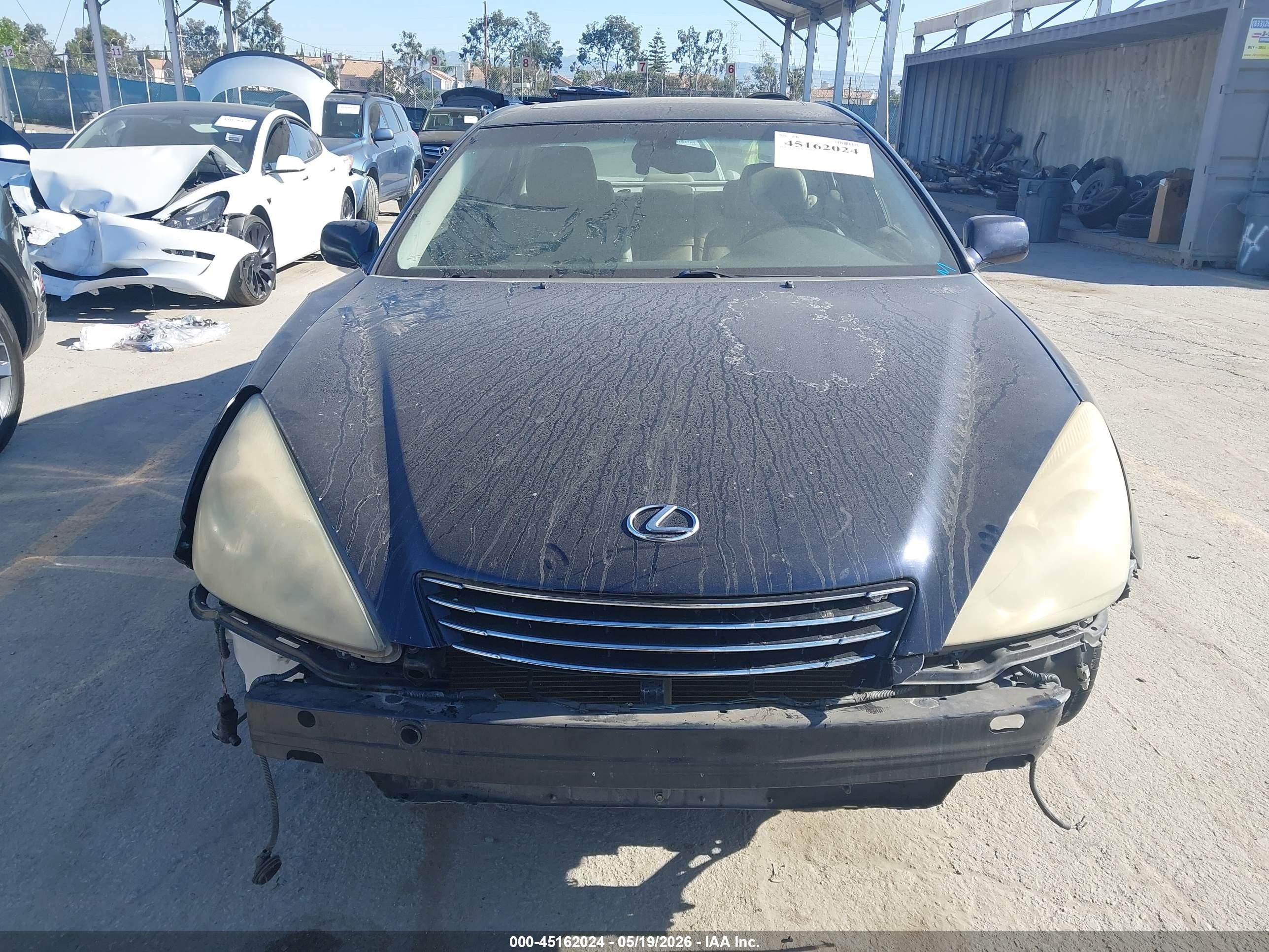 2004 Lexus Es 330 Dark Blue vin: JTHBA30G740008573