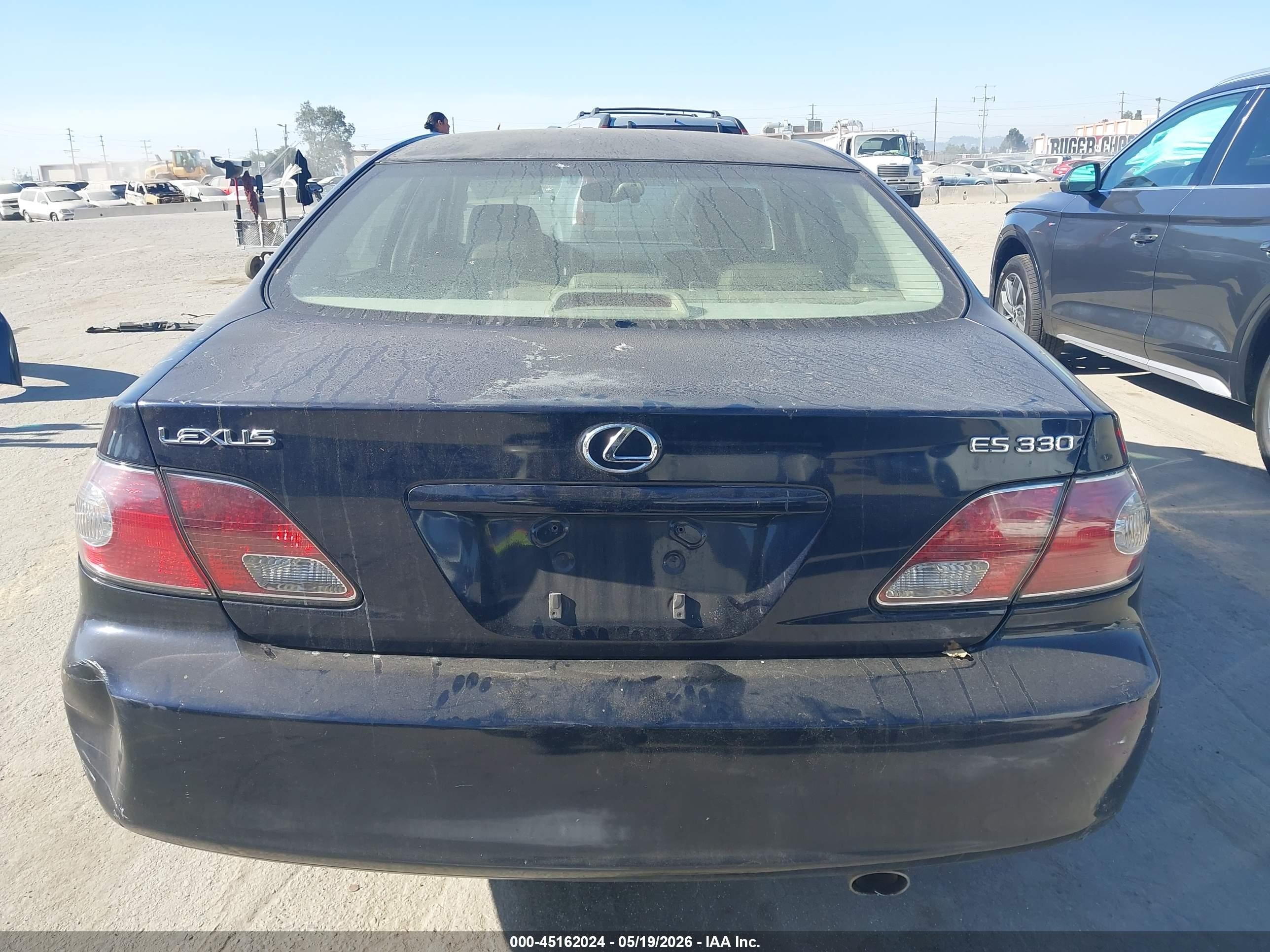 2004 Lexus Es 330 Dark Blue vin: JTHBA30G740008573