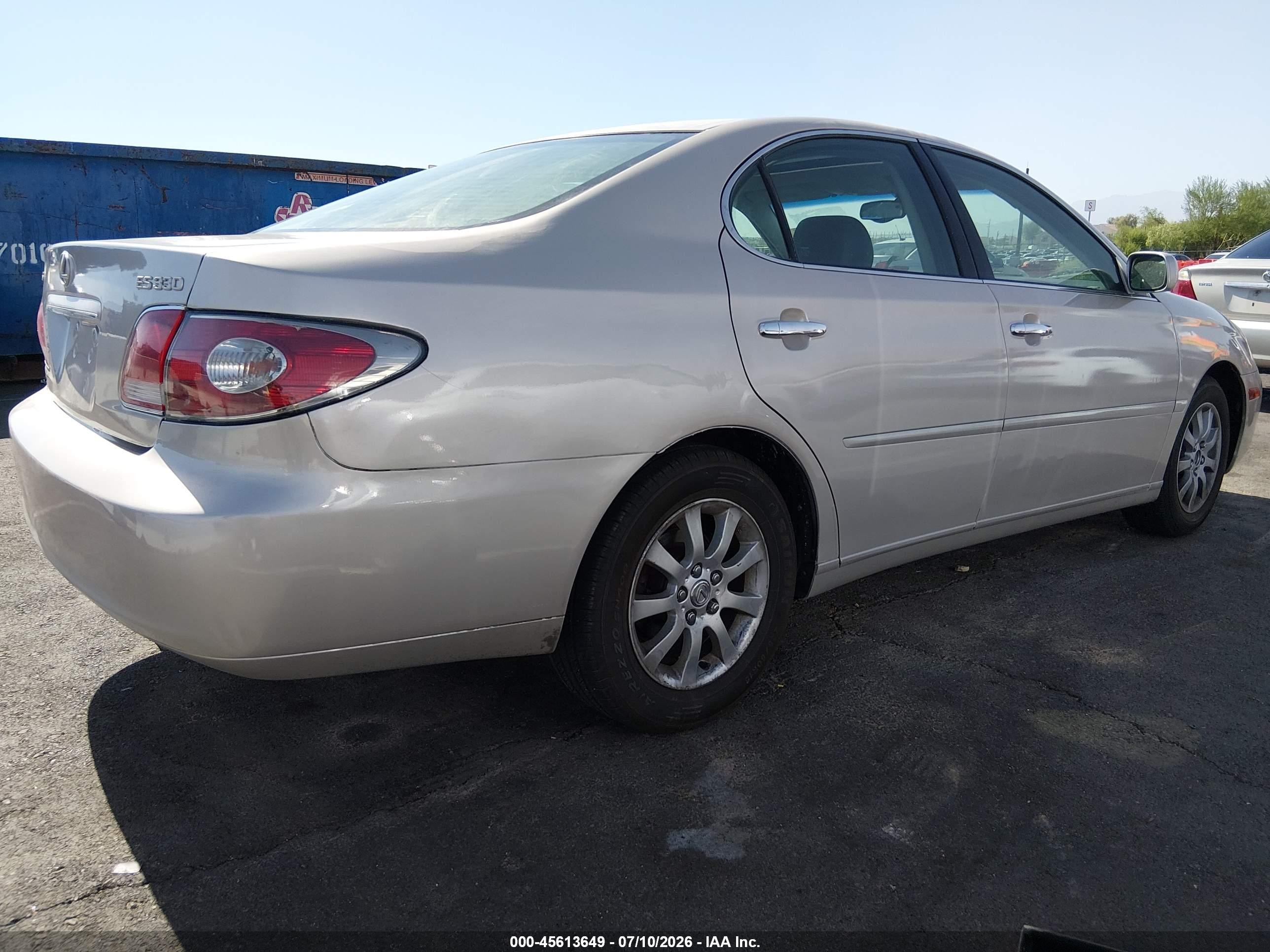 2004 Lexus Es 330   Beige vin: JTHBA30G740014325