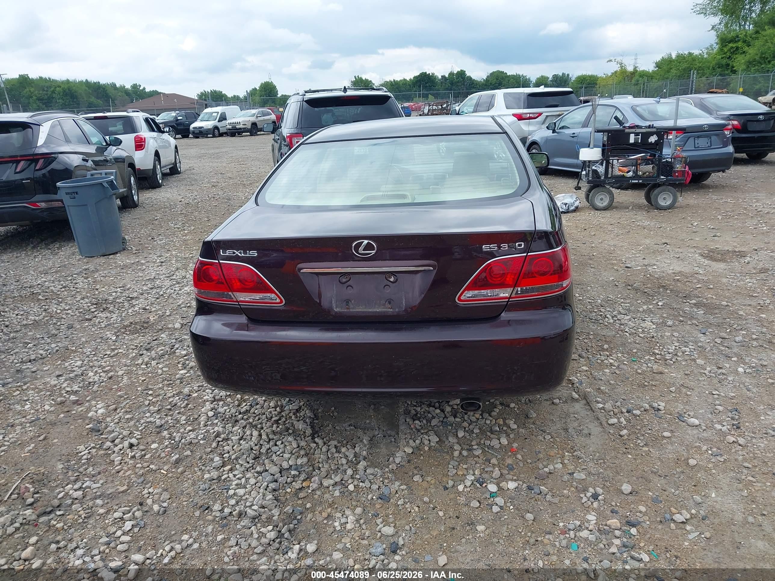2005 Lexus Es 330 Black vin: JTHBA30G755072438