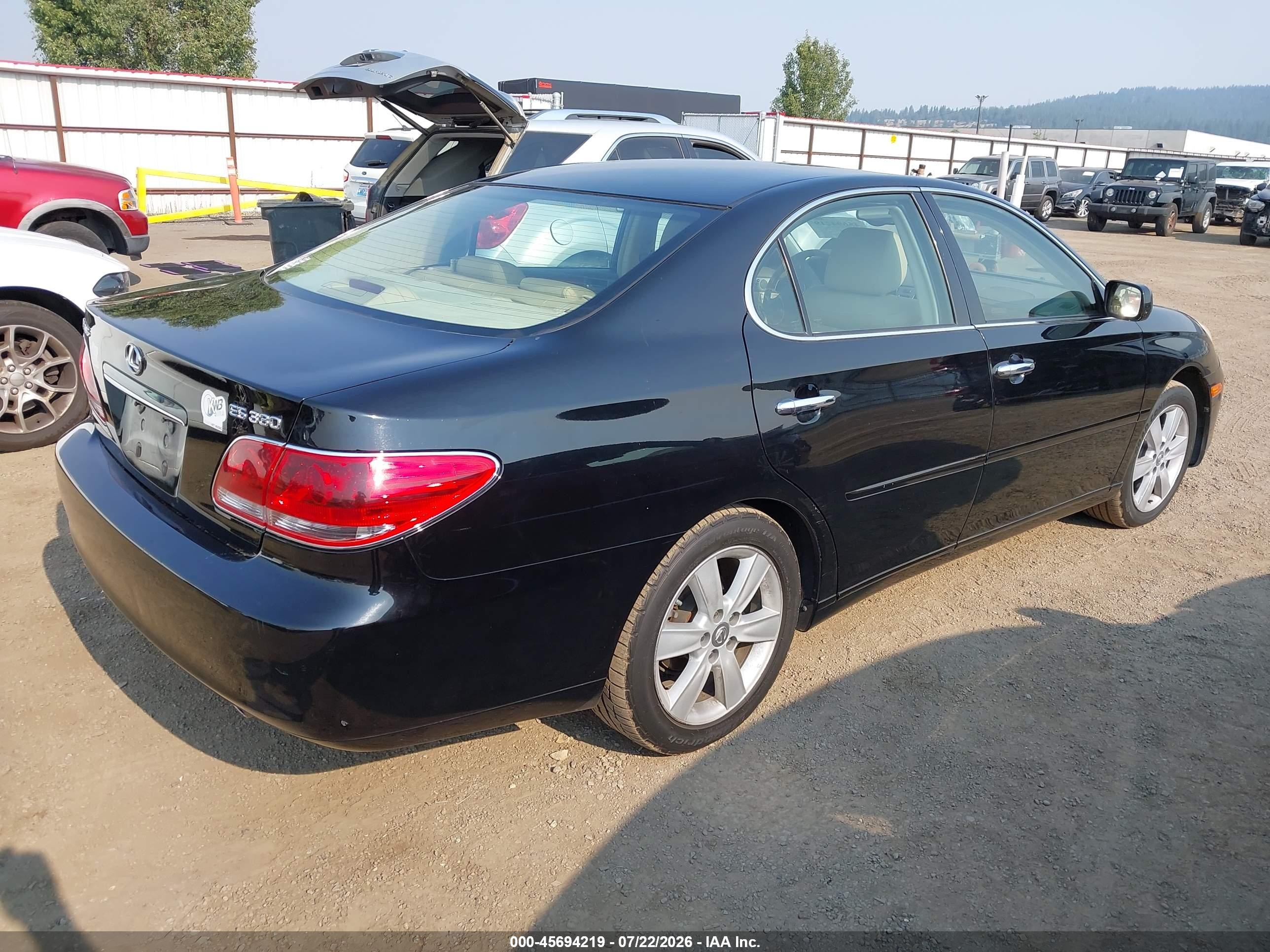 2005 Lexus Es 330 Black vin: JTHBA30G755120357