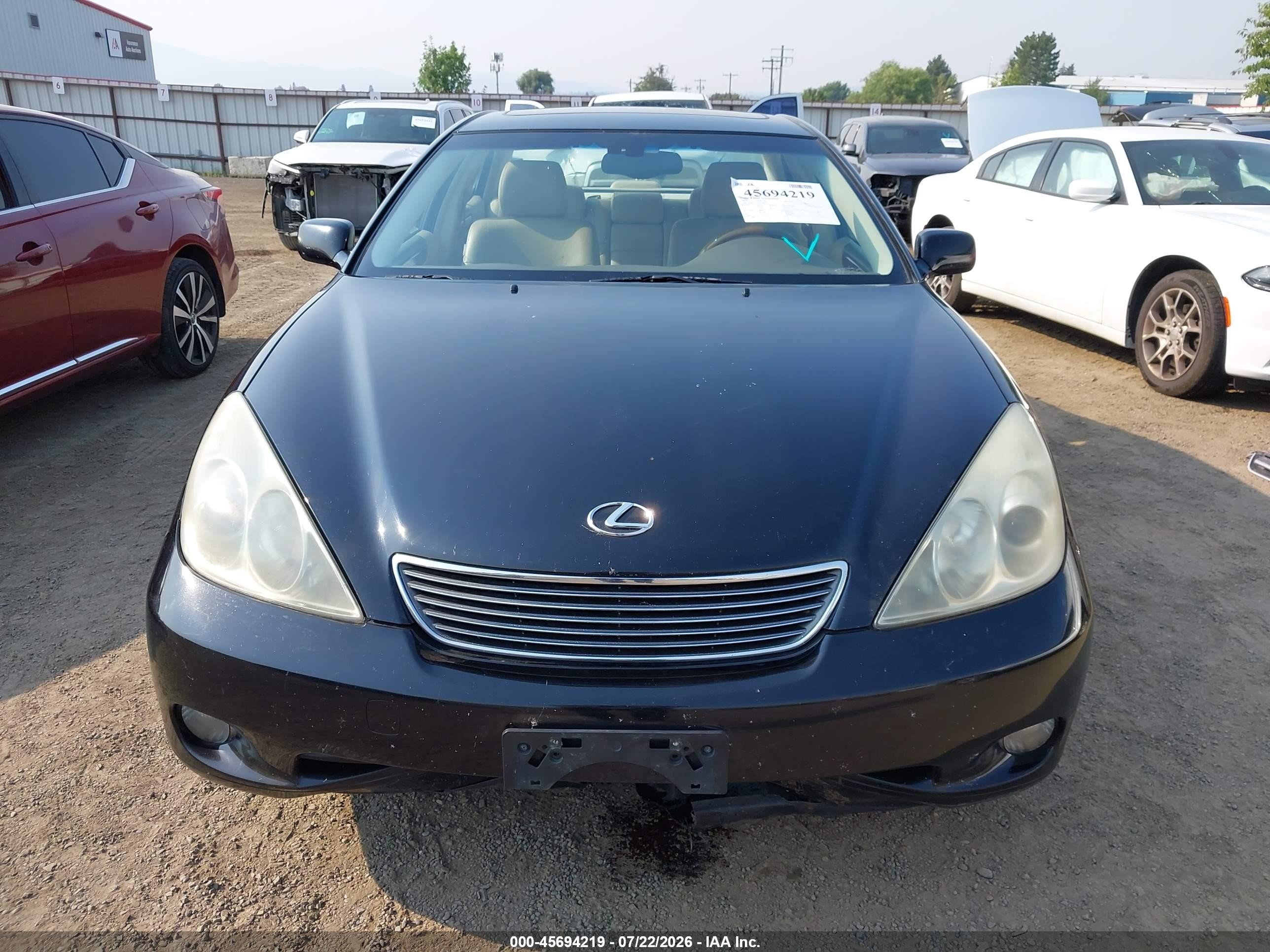 2005 Lexus Es 330 Black vin: JTHBA30G755120357