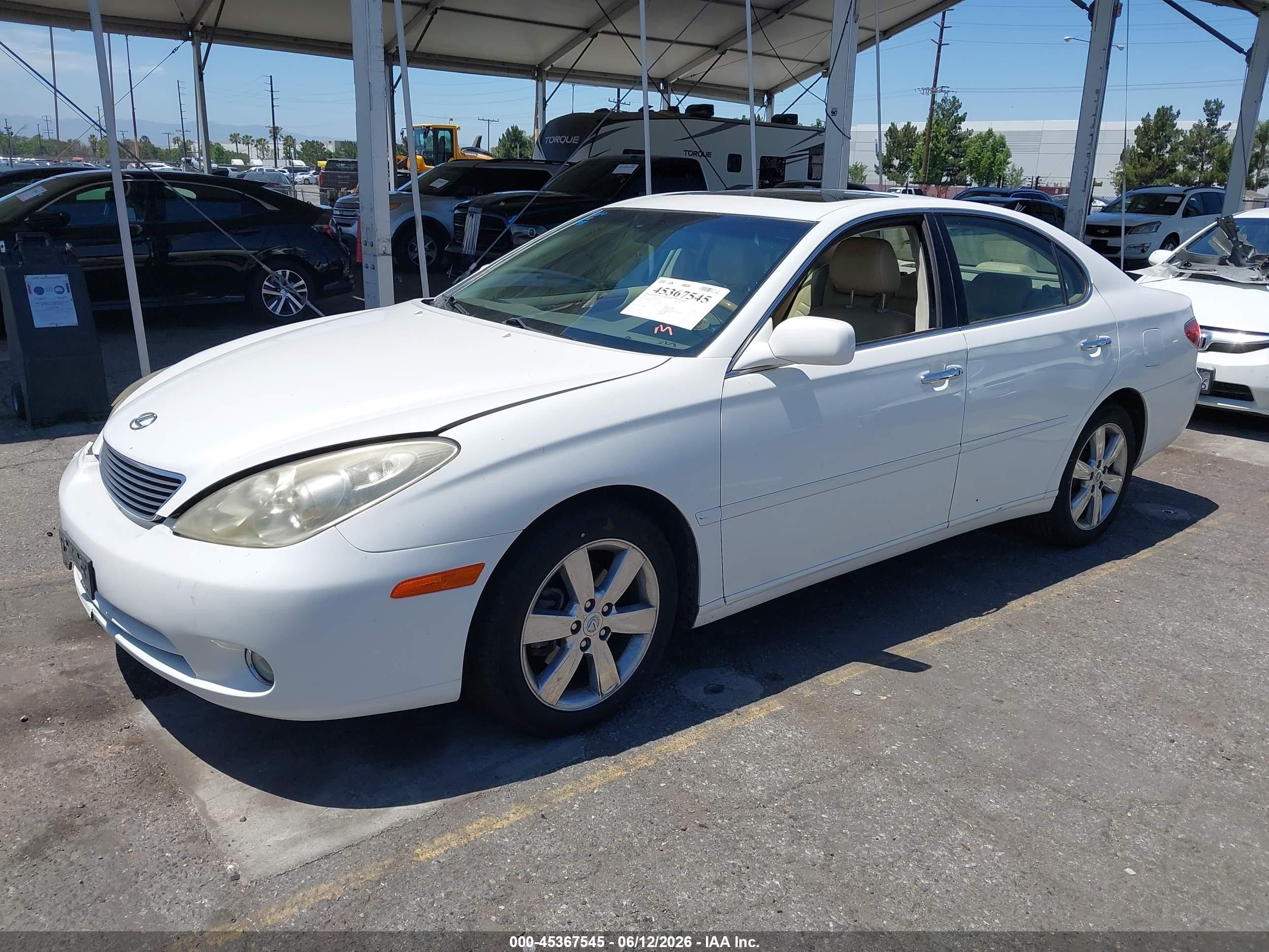 2005 Lexus Es 330   White vin: JTHBA30G755135568
