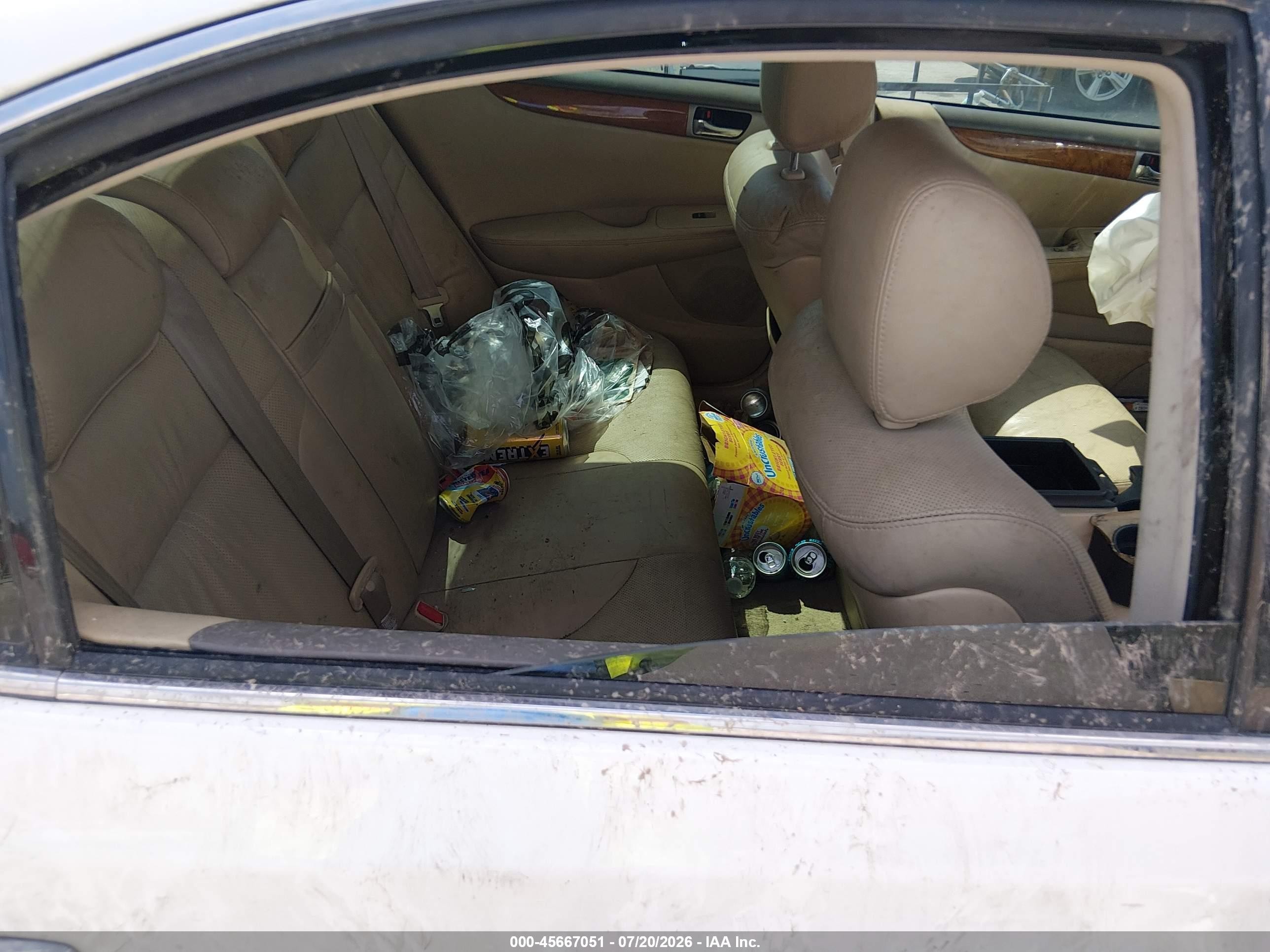 2006 Lexus Es 330   Белый vin: JTHBA30G765155353