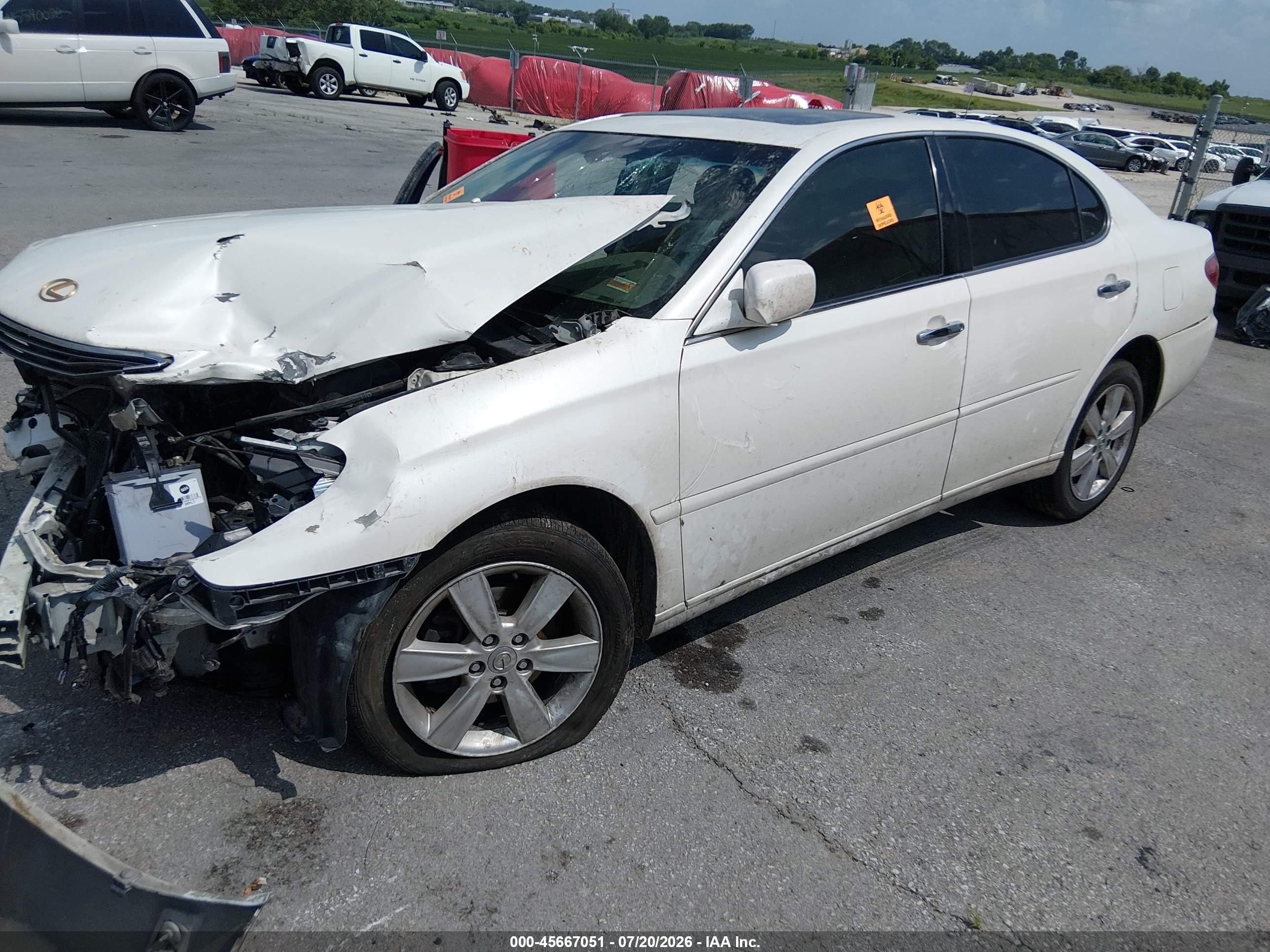 2006 Lexus Es 330   Белый vin: JTHBA30G765155353