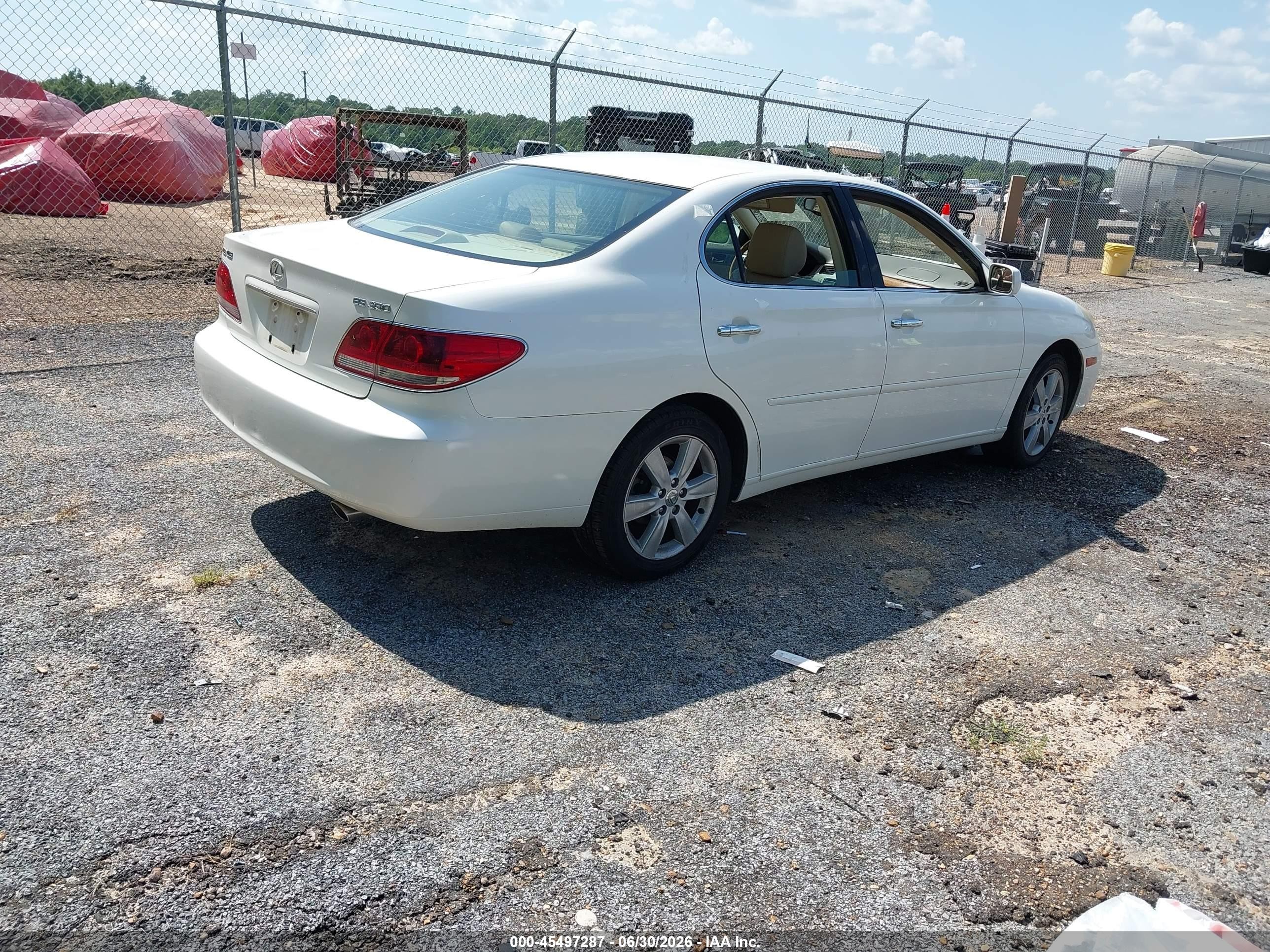 2006 Lexus Es 330   White vin: JTHBA30G765173769