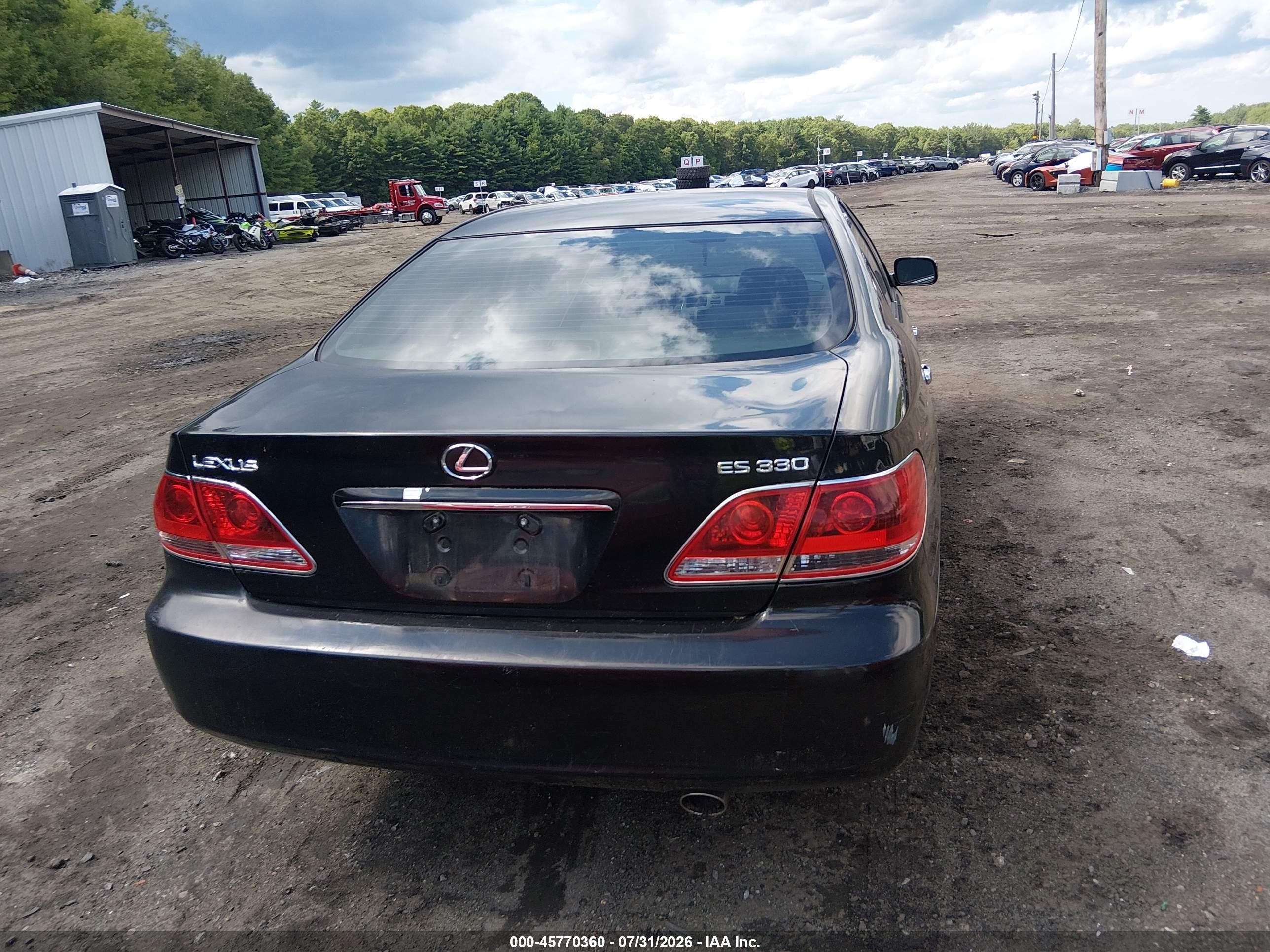 2005 Lexus Es 330   Black vin: JTHBA30G855065904
