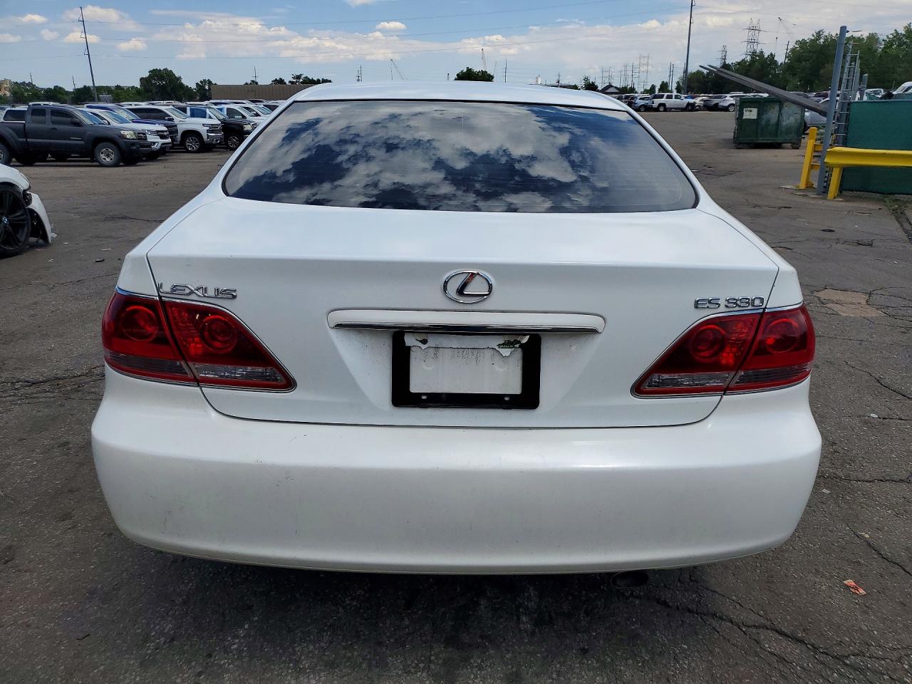 2005 Lexus Es 330 White vin: JTHBA30G855103972