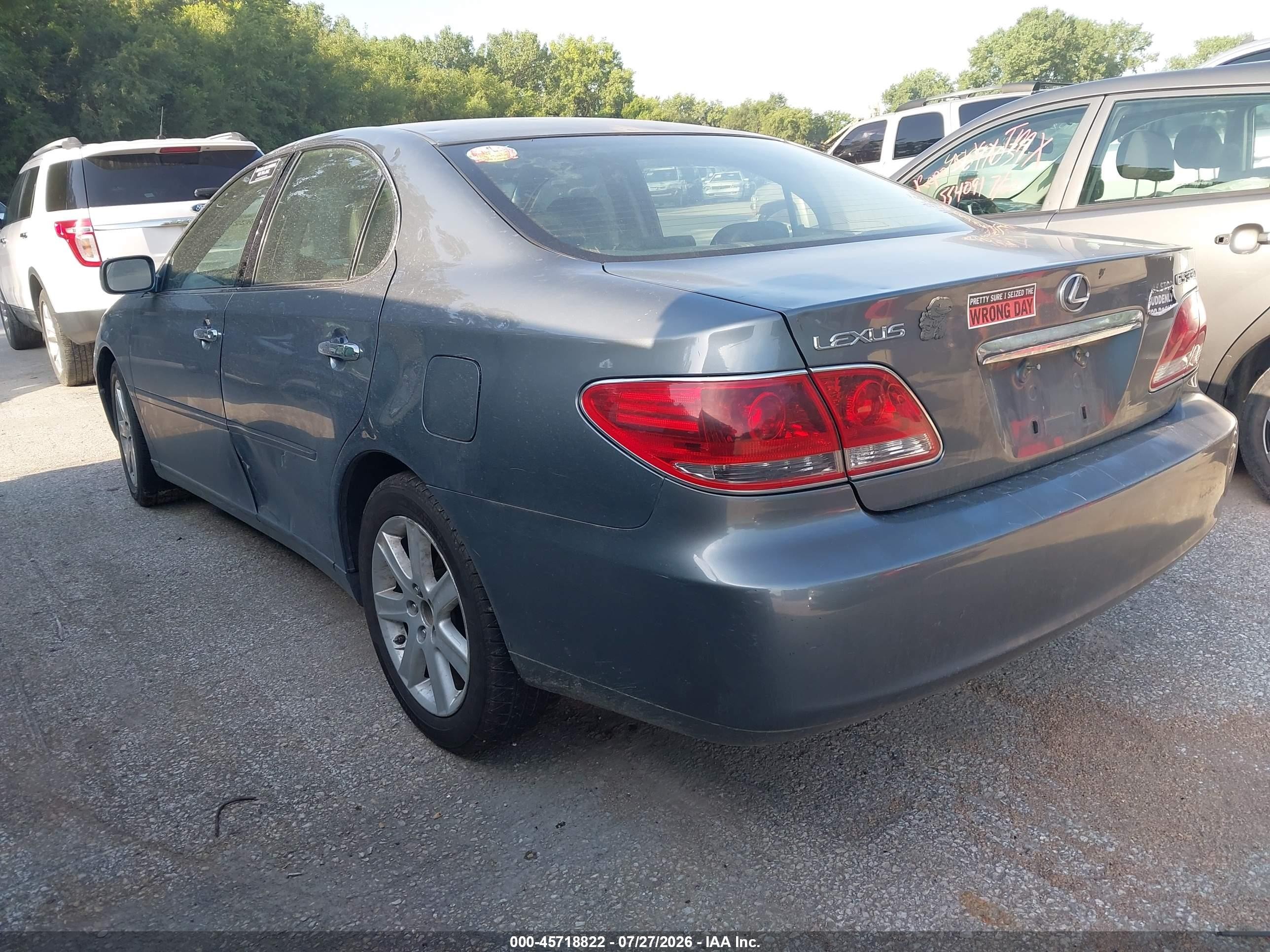 2005 Lexus Es 330   Серый vin: JTHBA30G855127415