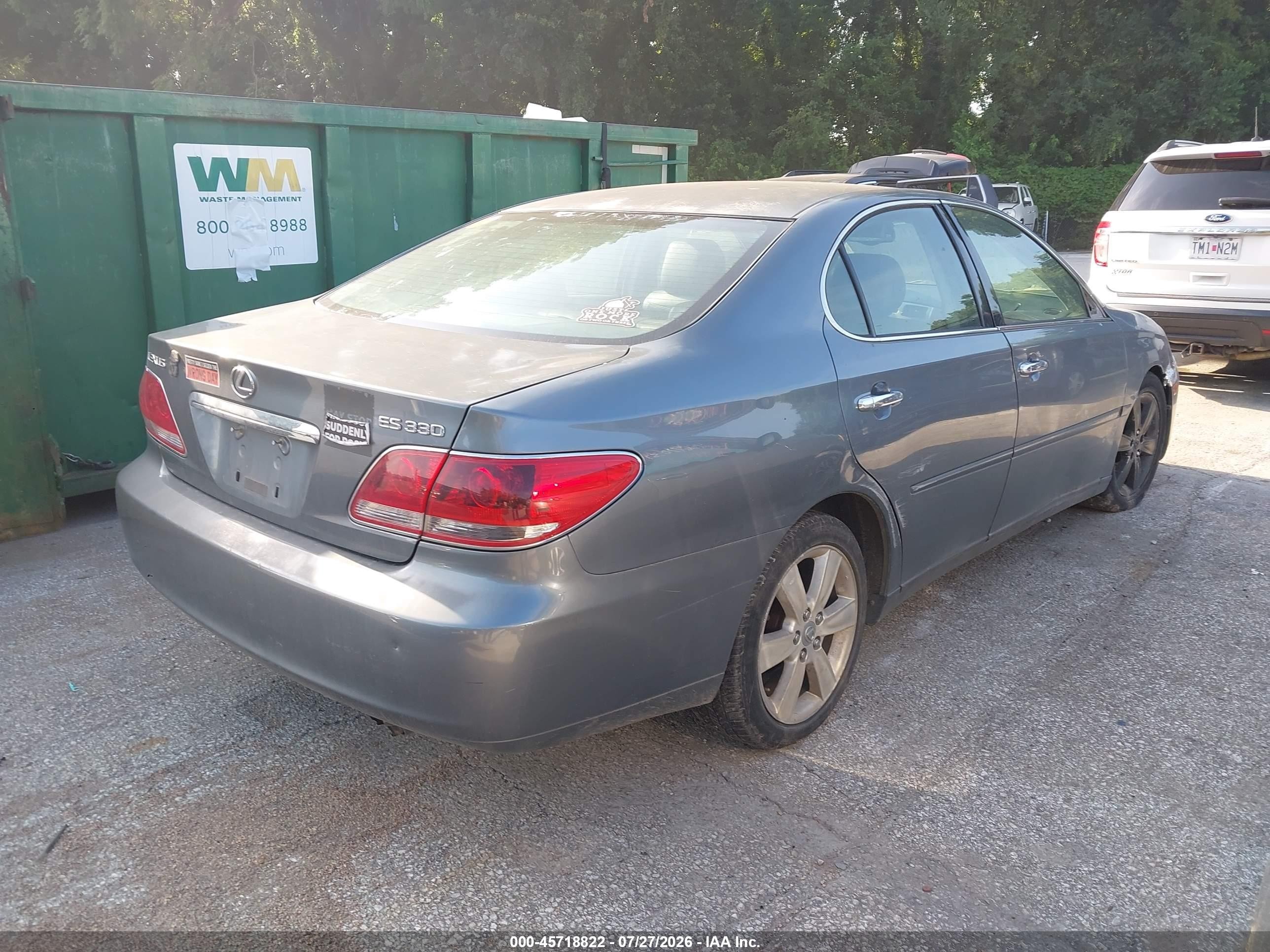 2005 Lexus Es 330   Серый vin: JTHBA30G855127415