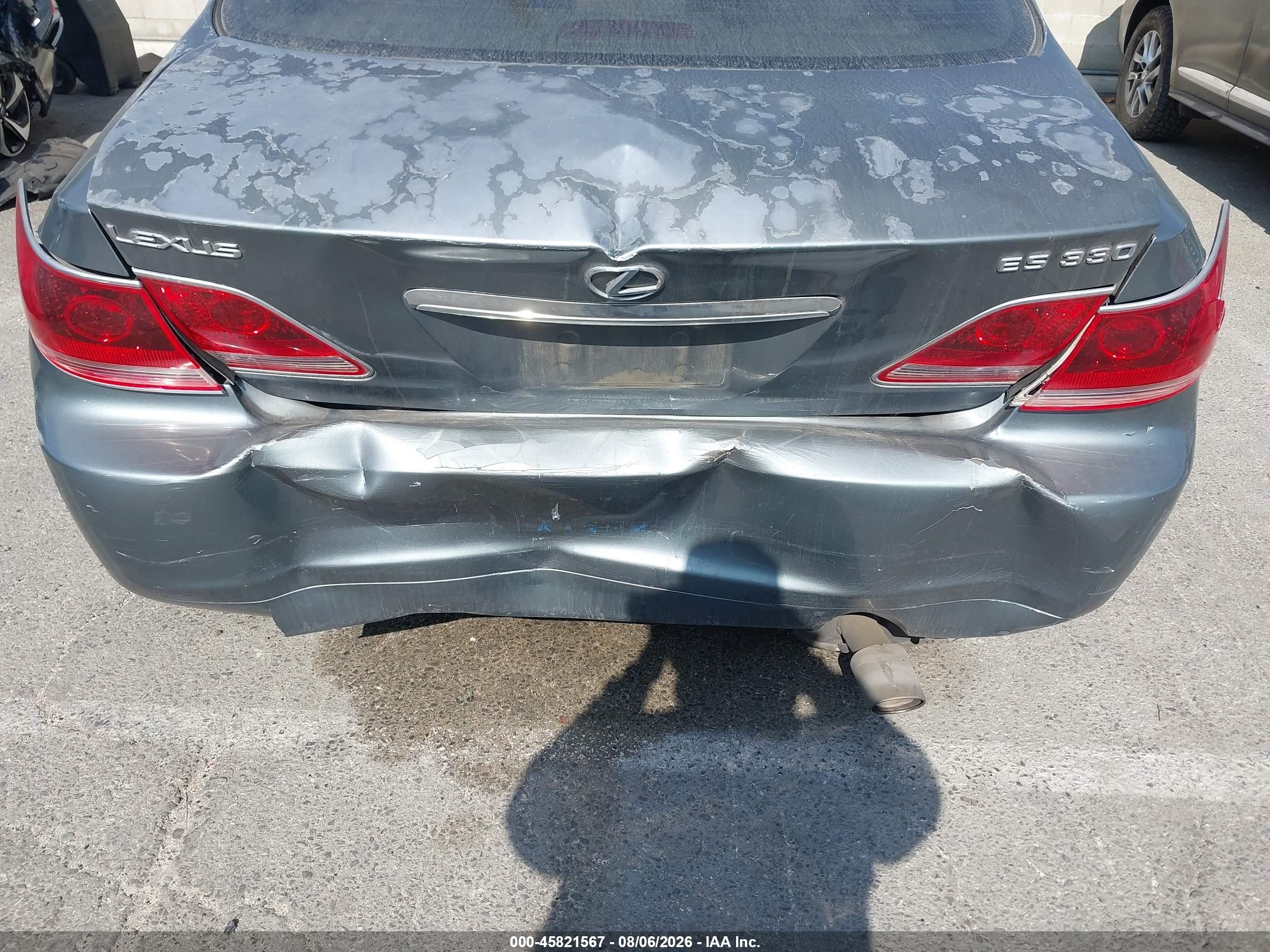 2005 Lexus Es 330 Gray vin: JTHBA30G855131660