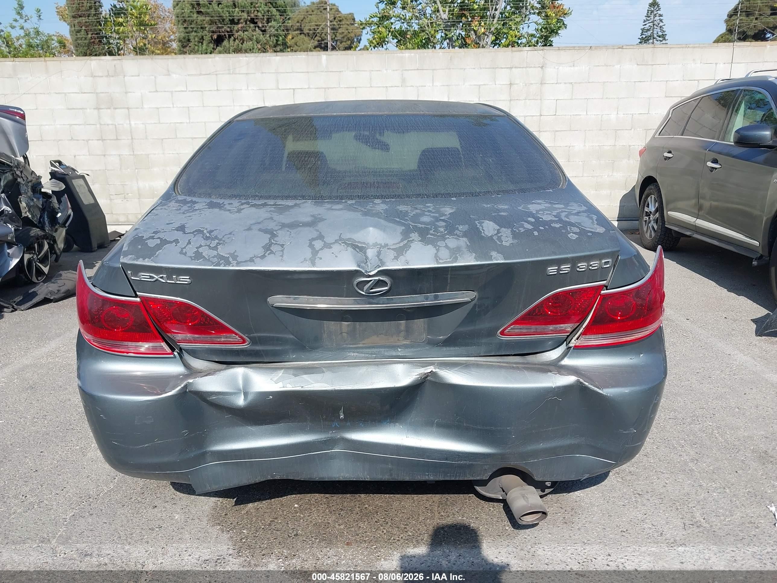 2005 Lexus Es 330 Gray vin: JTHBA30G855131660