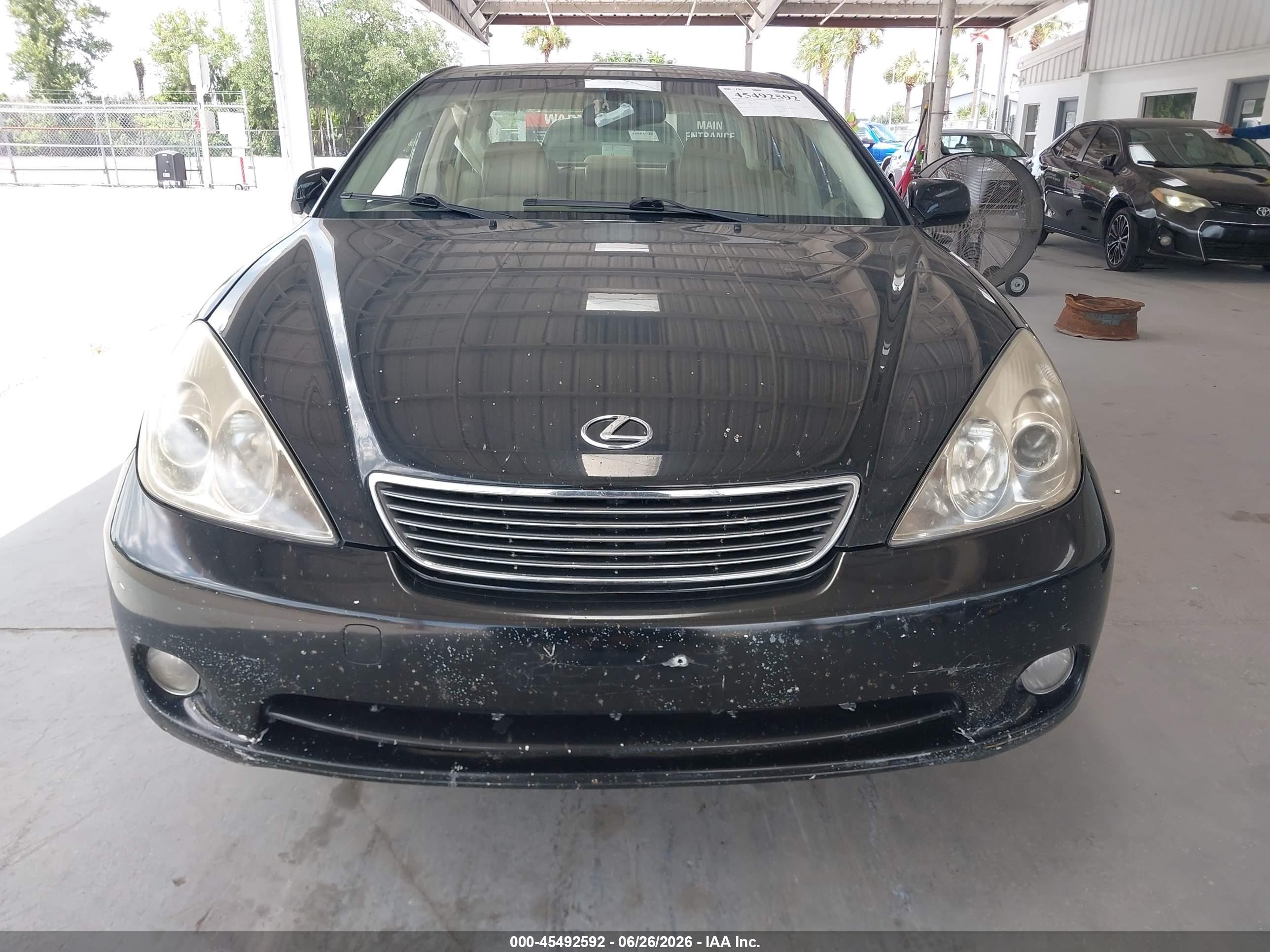 2006 Lexus Es 330 Black vin: JTHBA30G865174168