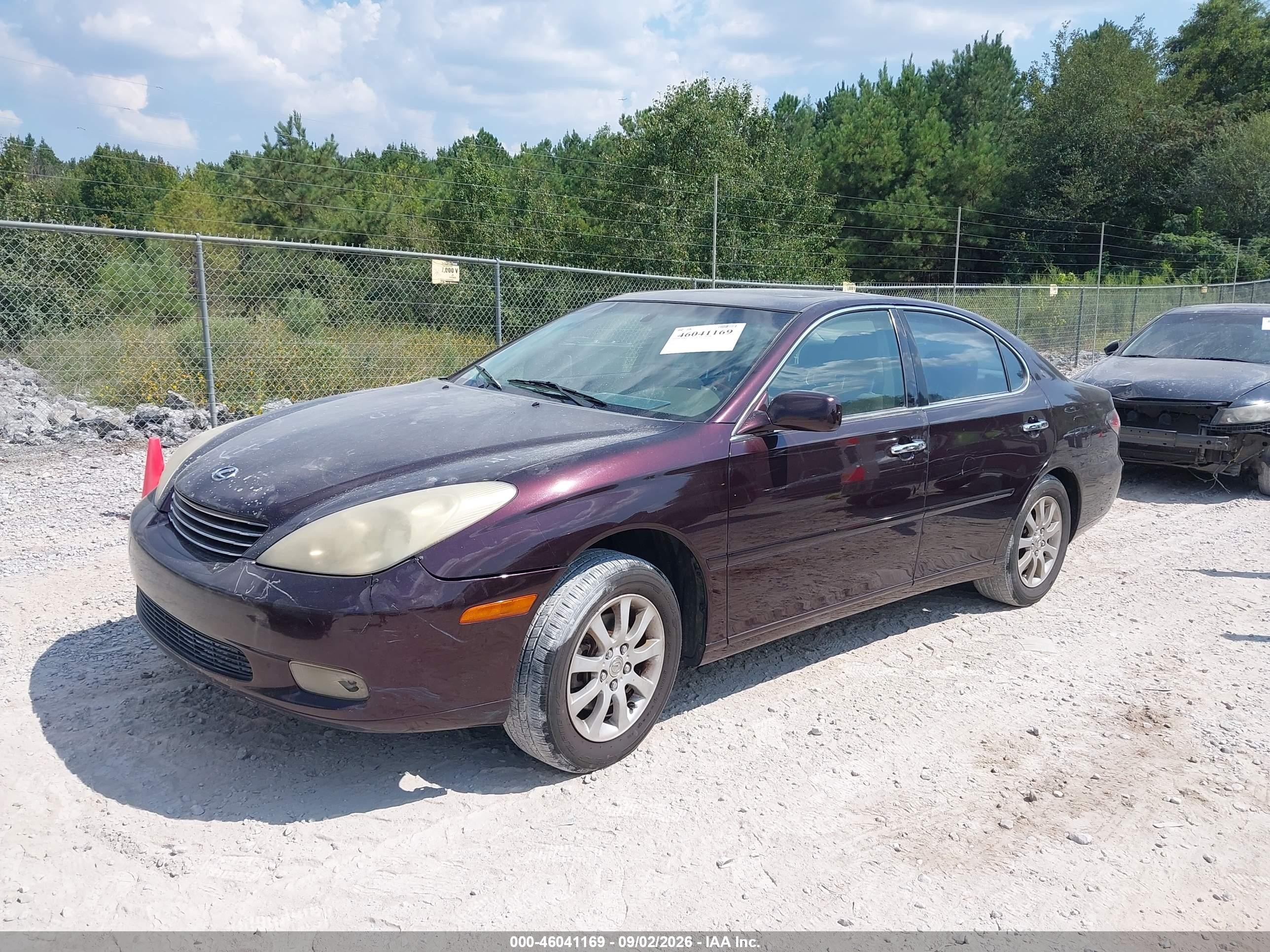 2004 Lexus Es 330   Maroon vin: JTHBA30G945009355