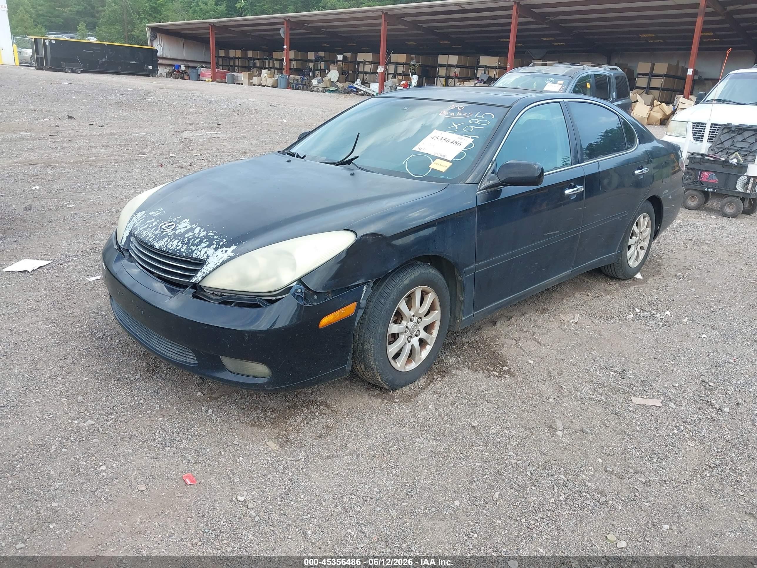 2004 Lexus Es 330   Black vin: JTHBA30G945009985
