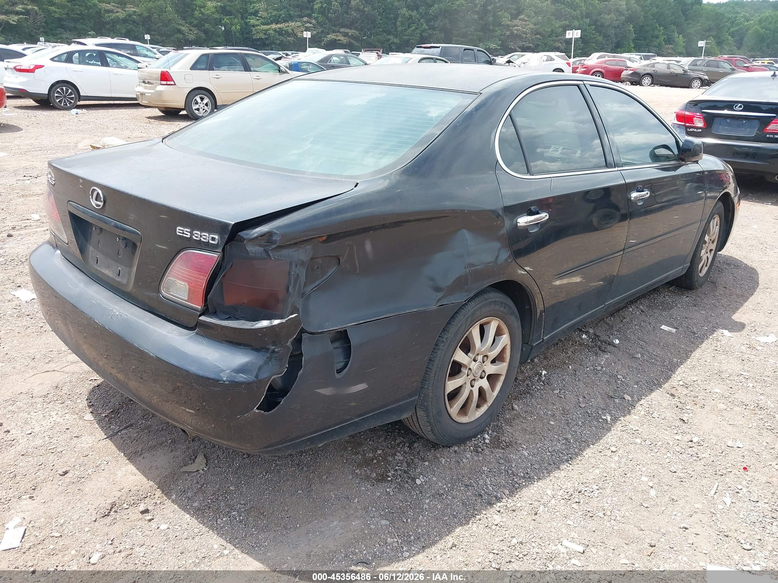 2004 Lexus Es 330   Black vin: JTHBA30G945009985