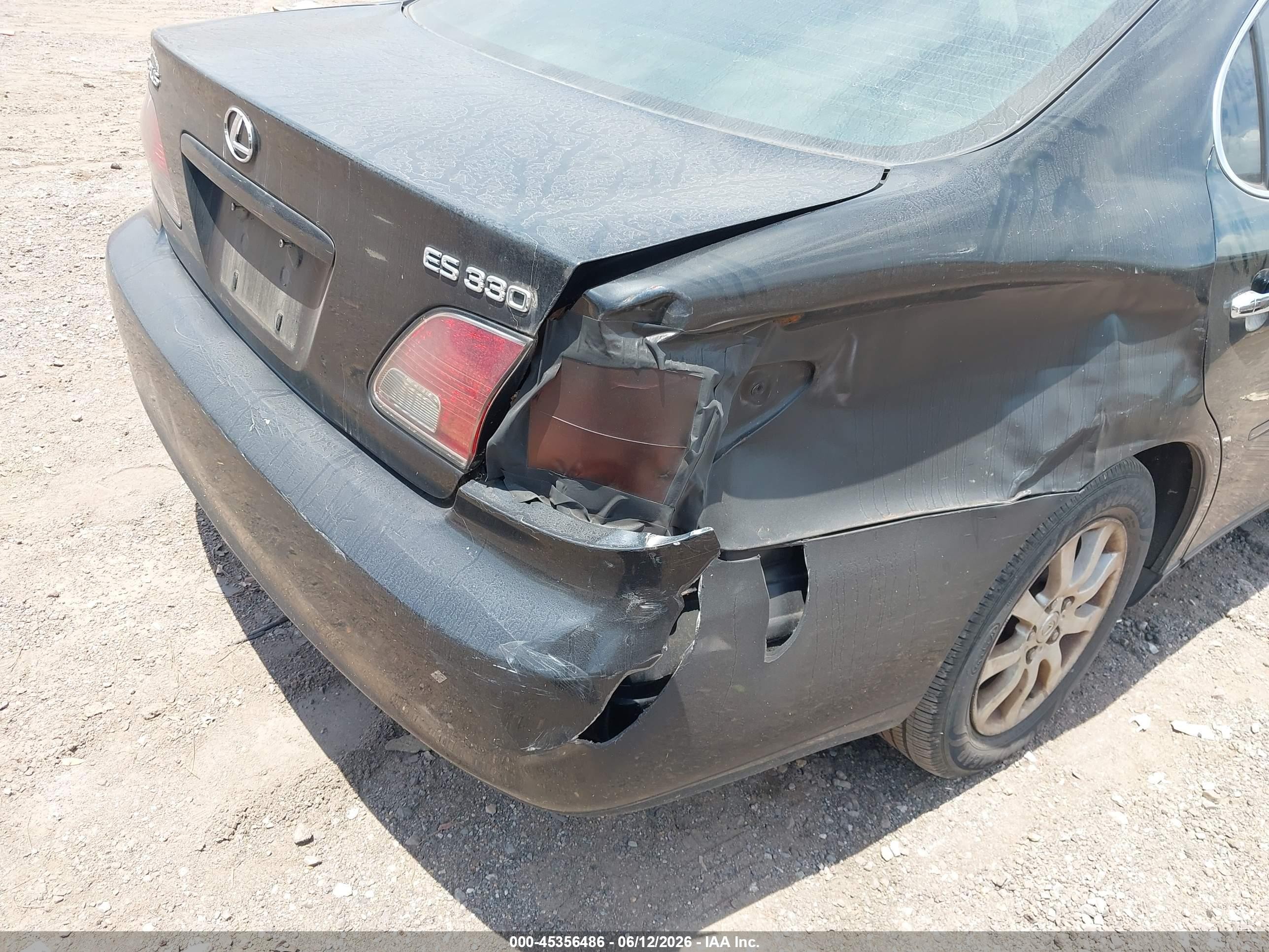 2004 Lexus Es 330   Black vin: JTHBA30G945009985