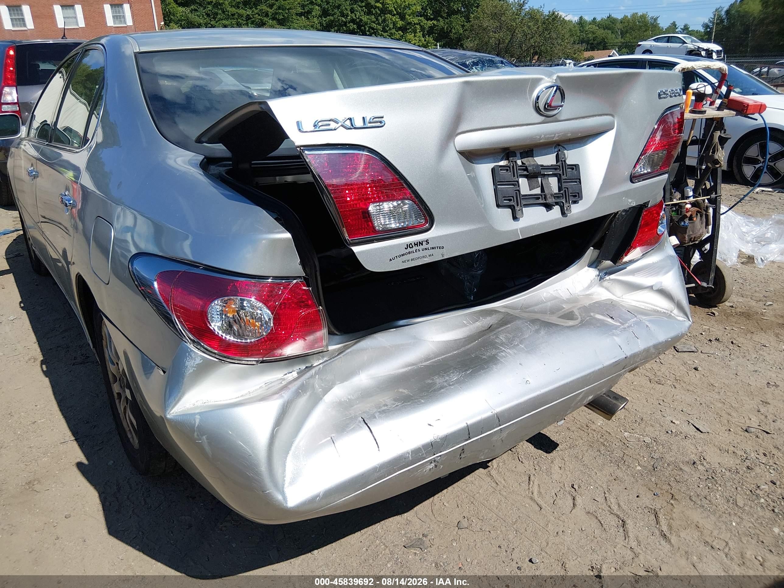 2004 Lexus Es 330   Серебряный vin: JTHBA30G945028861