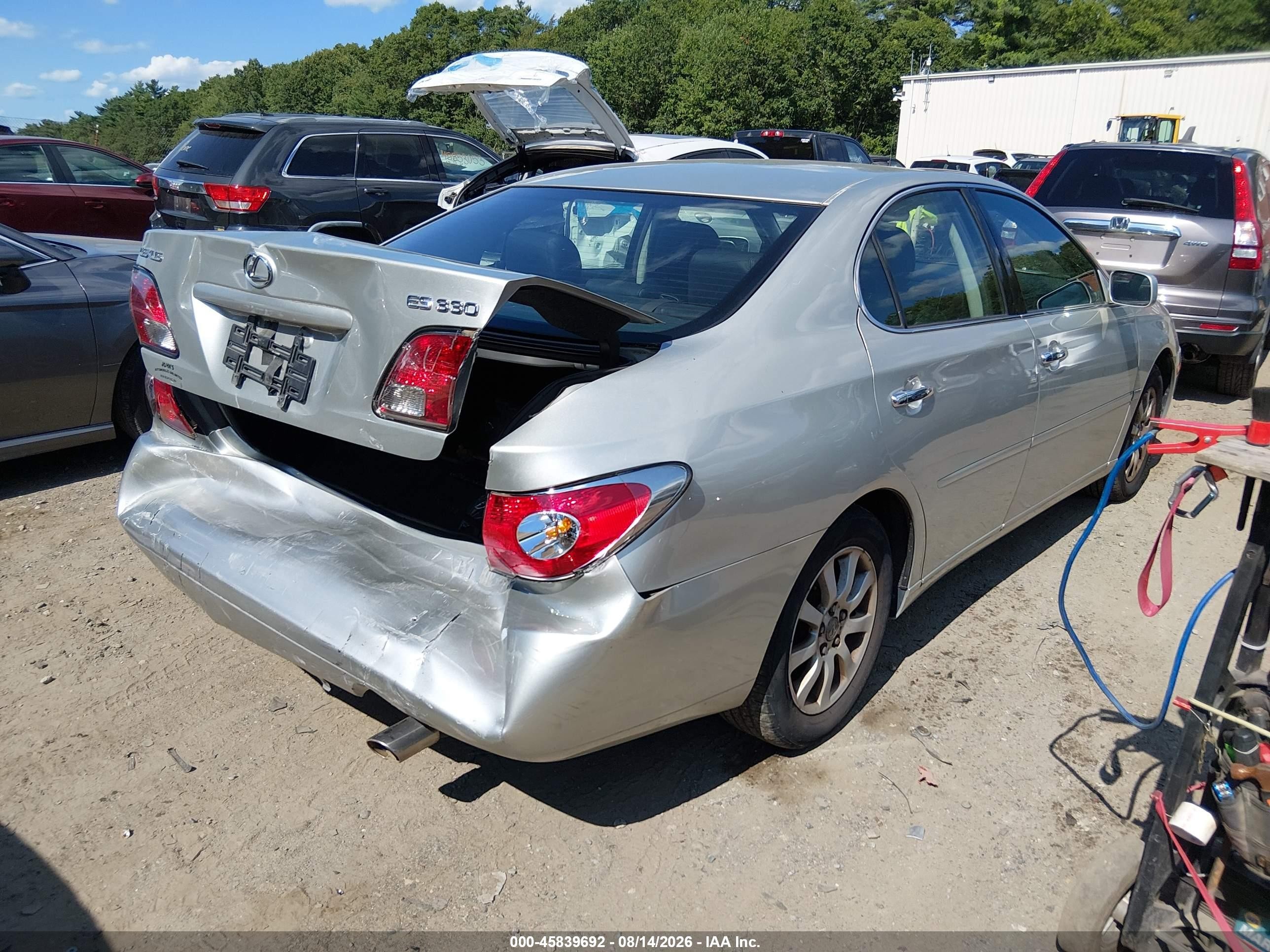 2004 Lexus Es 330   Серебряный vin: JTHBA30G945028861