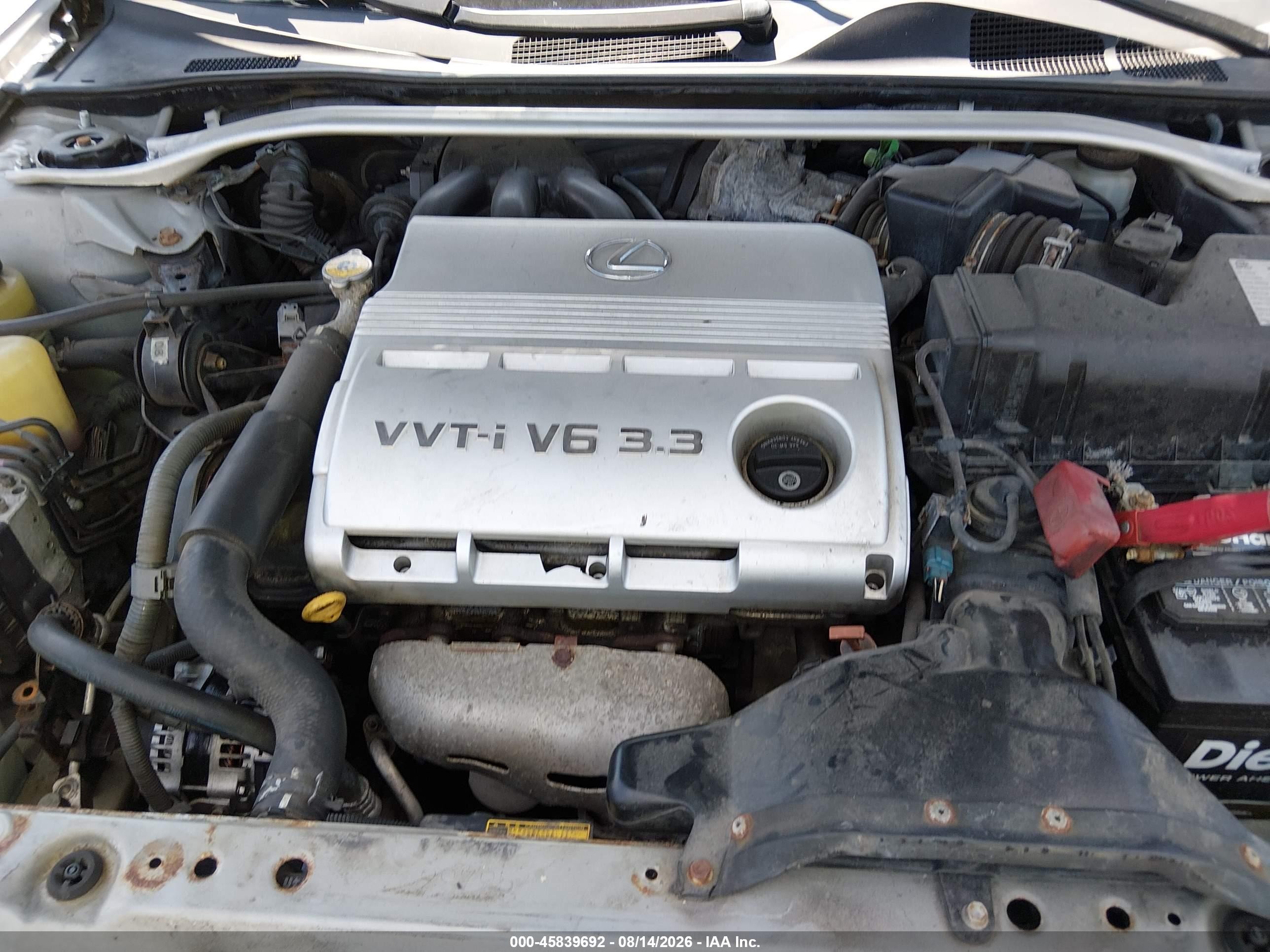 2004 Lexus Es 330   Серебряный vin: JTHBA30G945028861