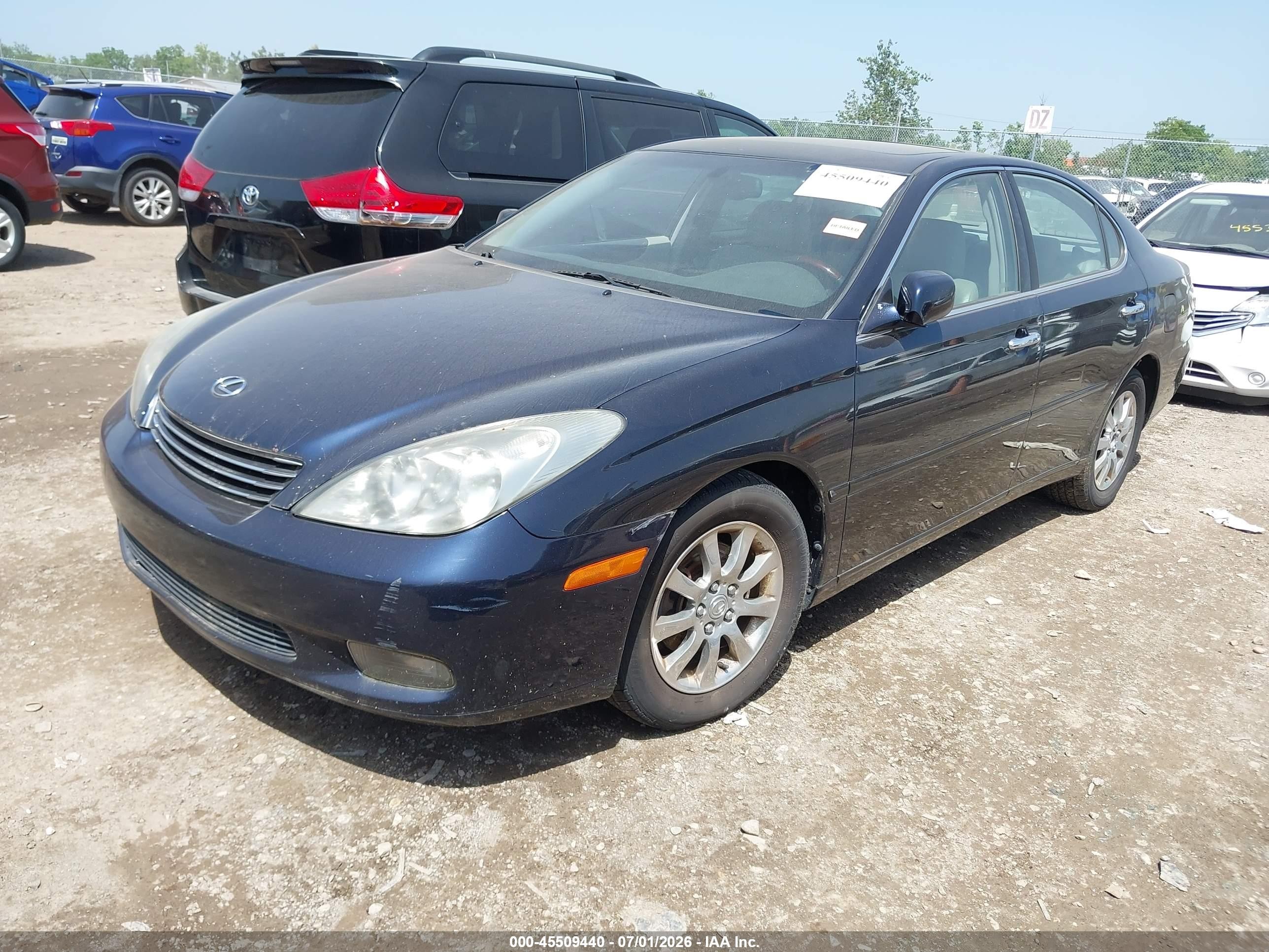 2004 Lexus Es 330   Dark Blue vin: JTHBA30G945034501