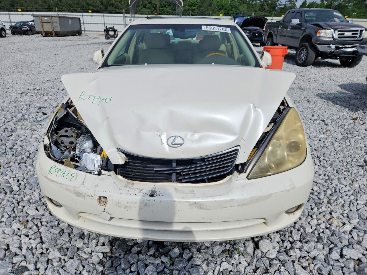 2005 Lexus Es 330 White vin: JTHBA30G955090603