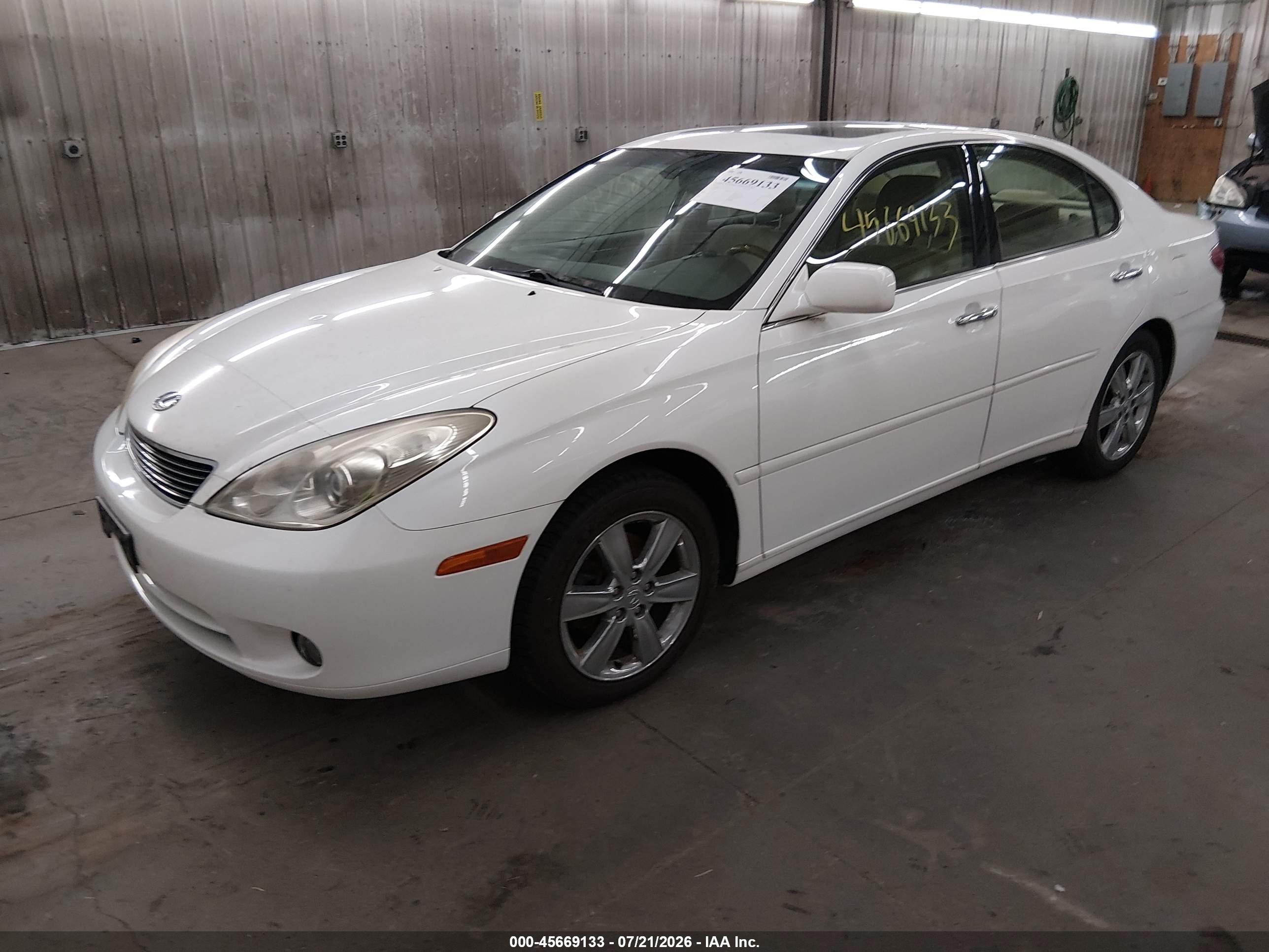 2005 Lexus Es 330   White vin: JTHBA30G955090942